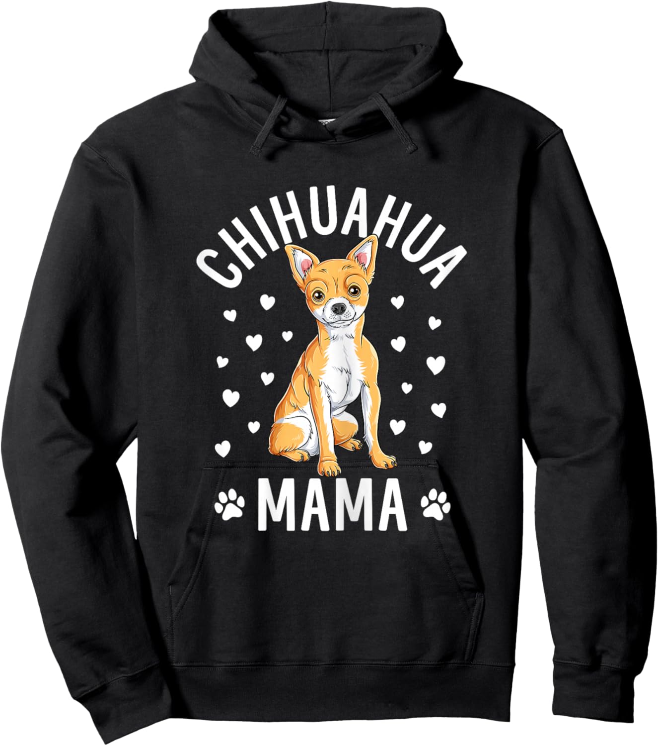 Chihuahua Mama Cute Dog Mom Puppy Women Girls Hoodie - Hoodie | Black