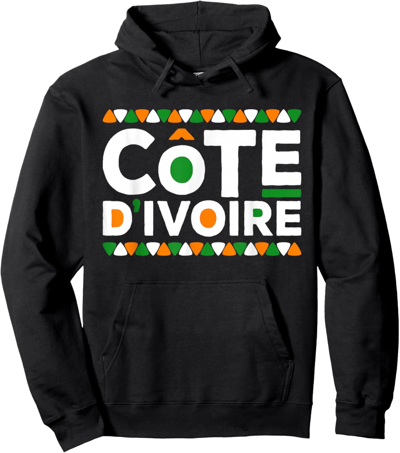 Ivory Coast Flag , Black, S Hoodie - Hoodie | Black