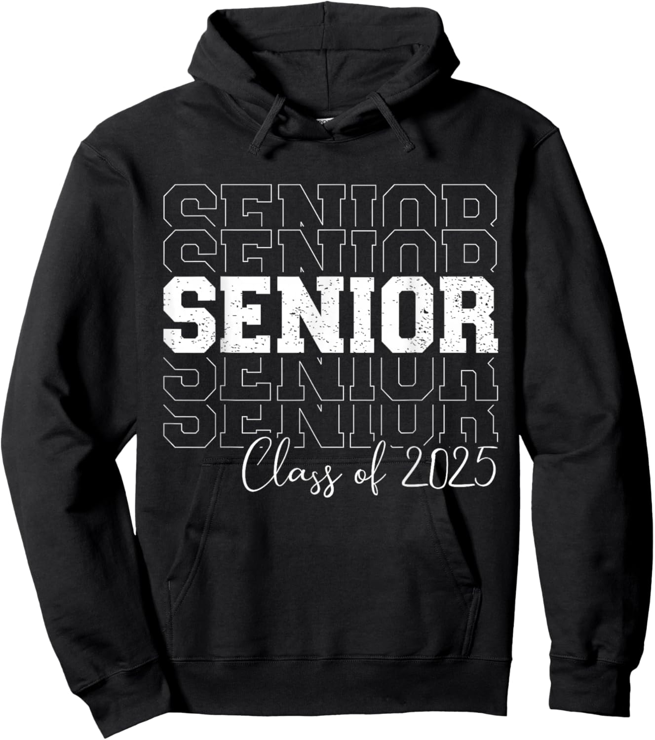 Senior 2025 graduate college university graduation class of Hoodie - Hoodie | Black