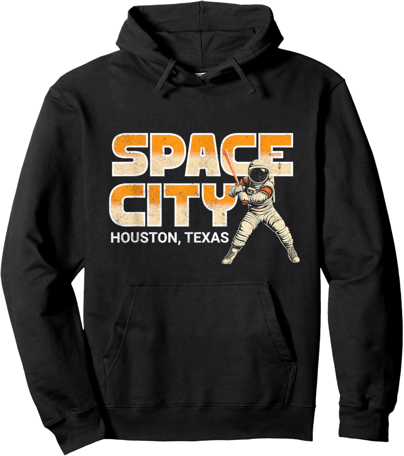 Houston Space City Baseball Hoodie - Hoodie | Black