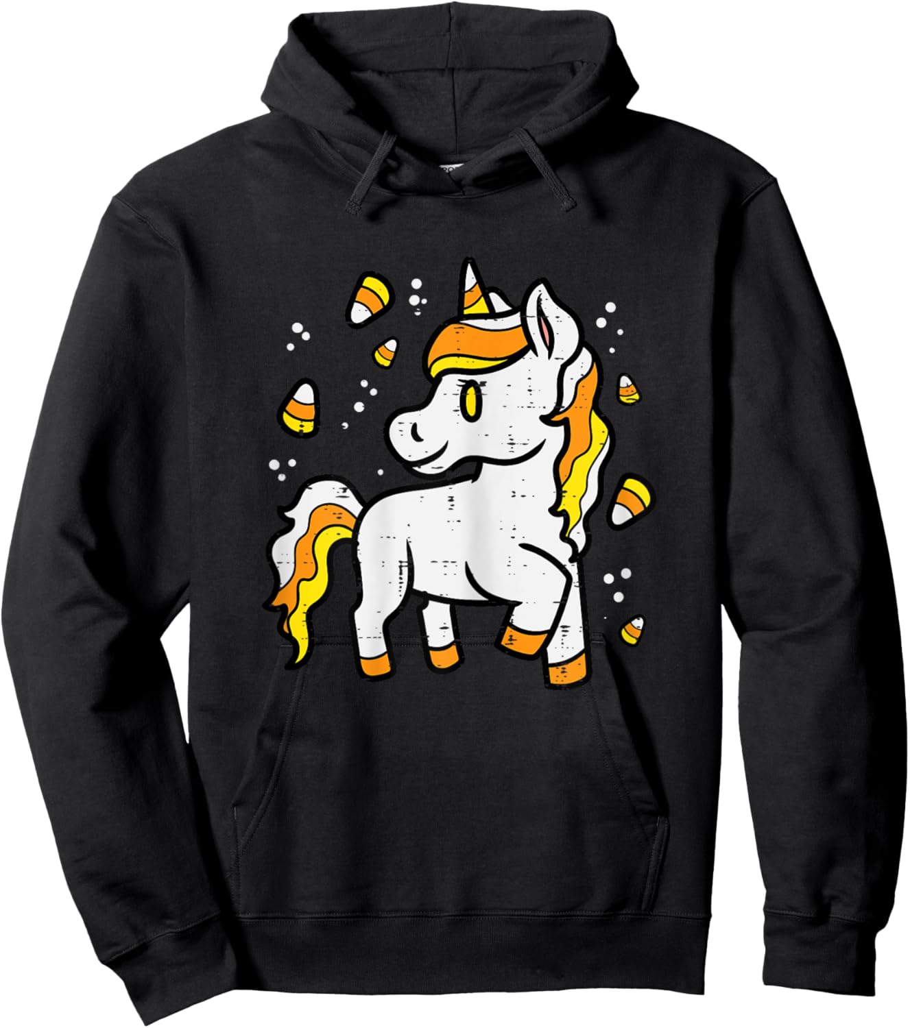 Halloween Unicorn Candy Corn Costume Girls Kid Toddler Women Hoodie - Hoodie | Black