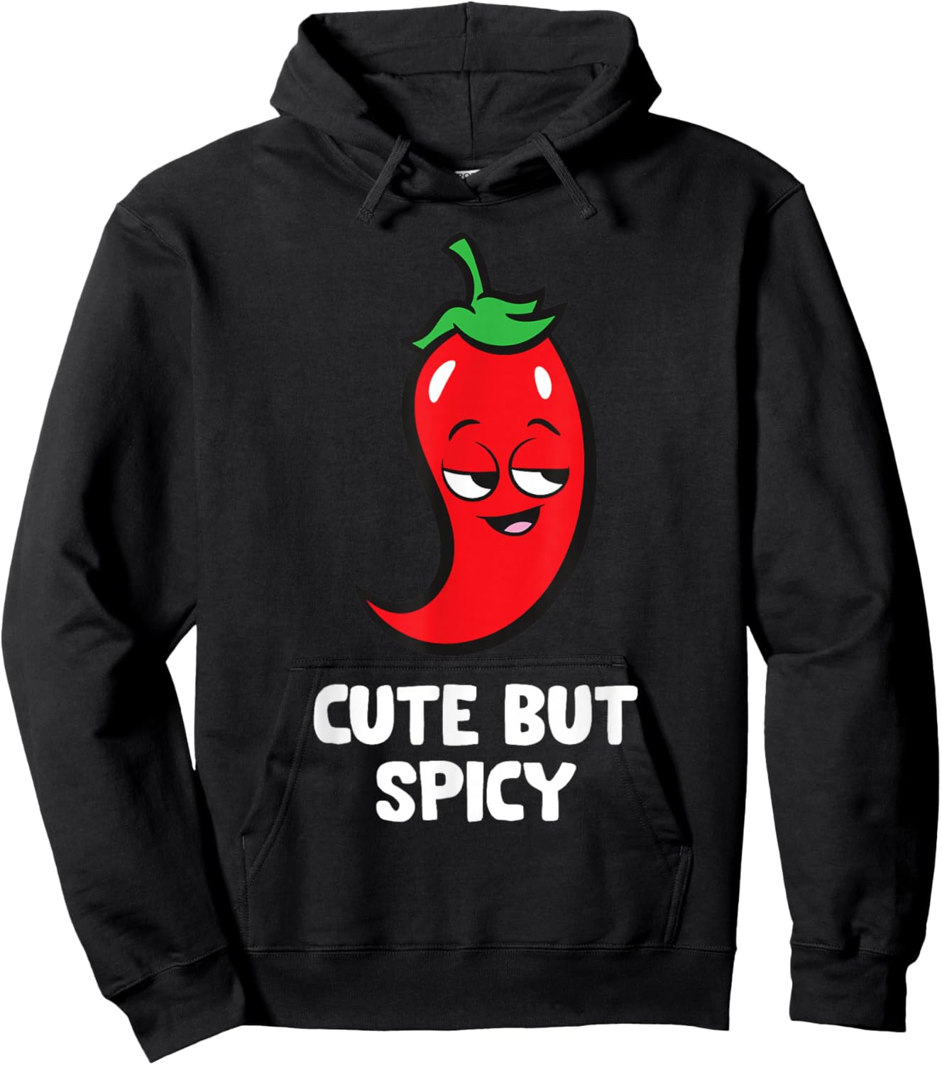 Red Chili Pepper Cute But Spicy Hoodie - Hoodie | Black