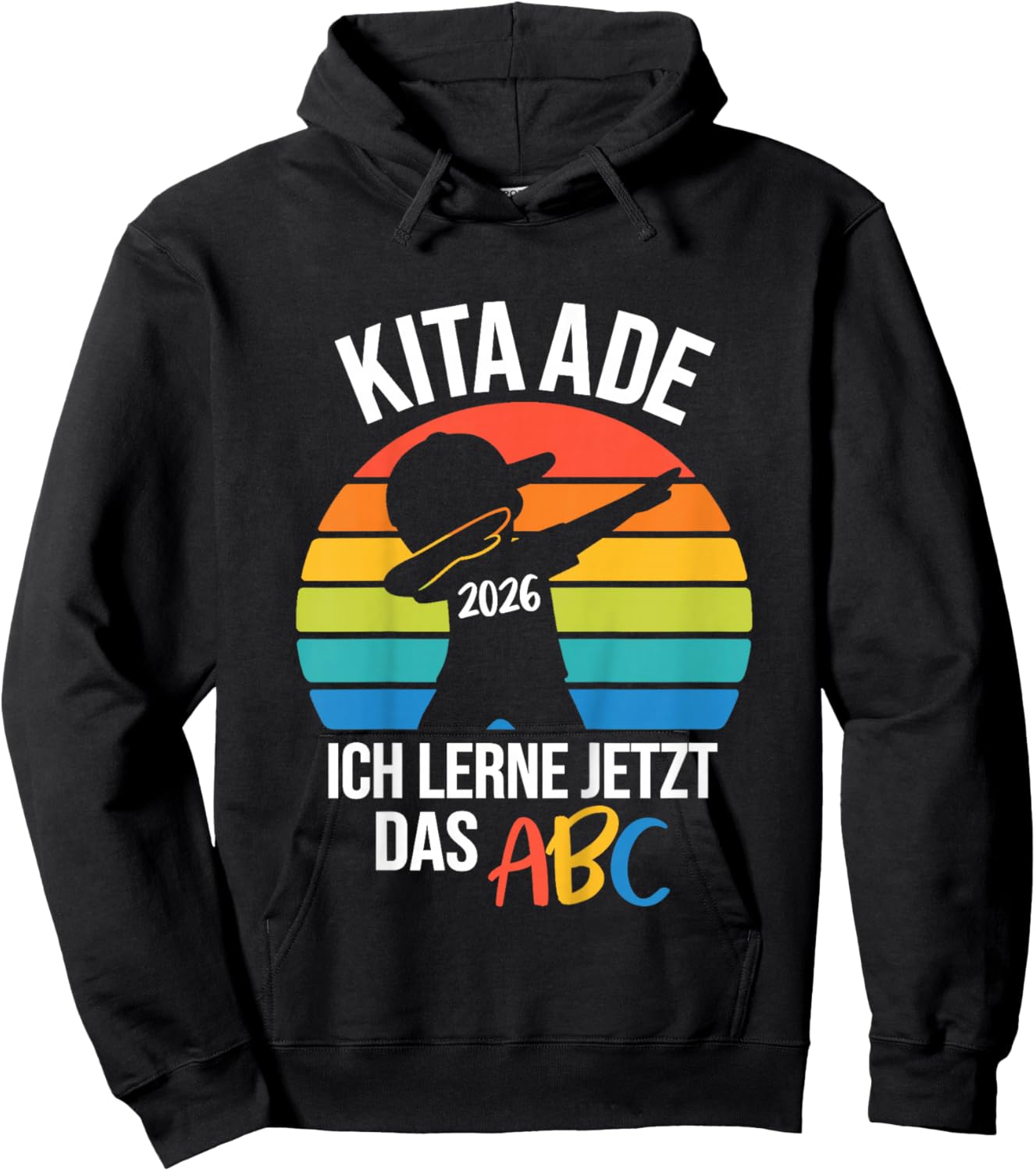 Kinder Bäm Kita Abgänger 2026 for School, School Child Kita Ade 2026 Hoodie - Hoodie | Black