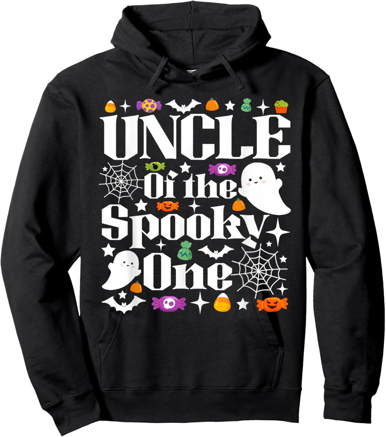 Uncle of The Spooky One Halloween First Birthday Boy Hoodie - Hoodie | Black
