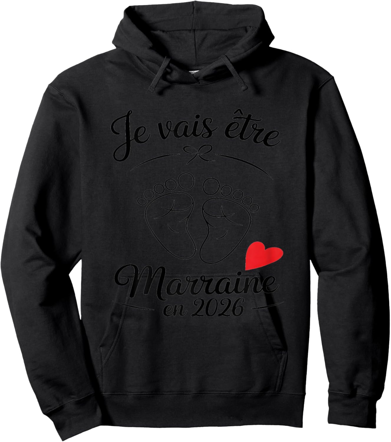 Je Vais être Marraine 2026 Annonce Grossesse Cadeau Hoodie - Hoodie | Black