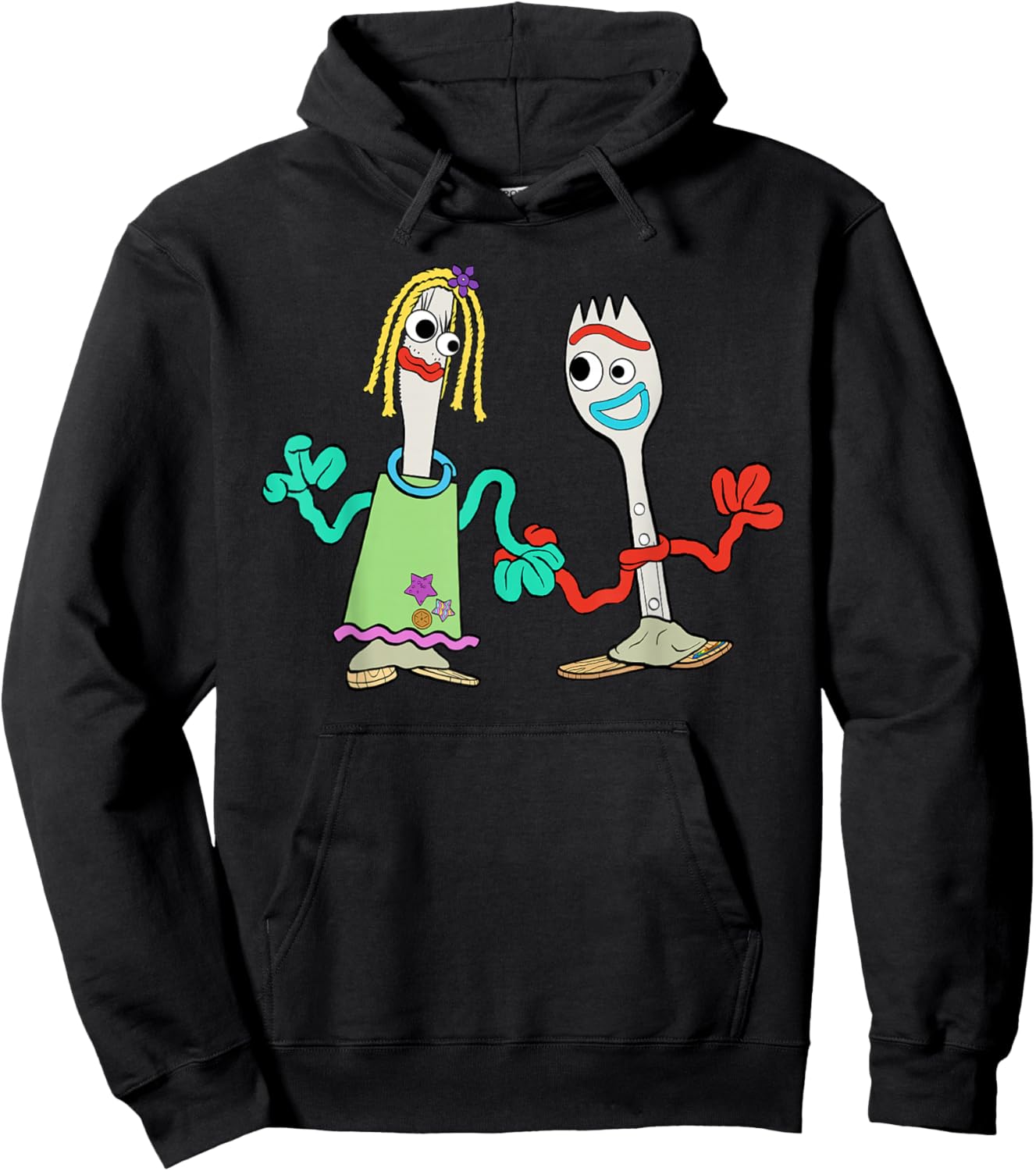 Disney and Pixar's Toy Story 5 Forky Karen Beverly Big Pose Hoodie - Hoodie | Black