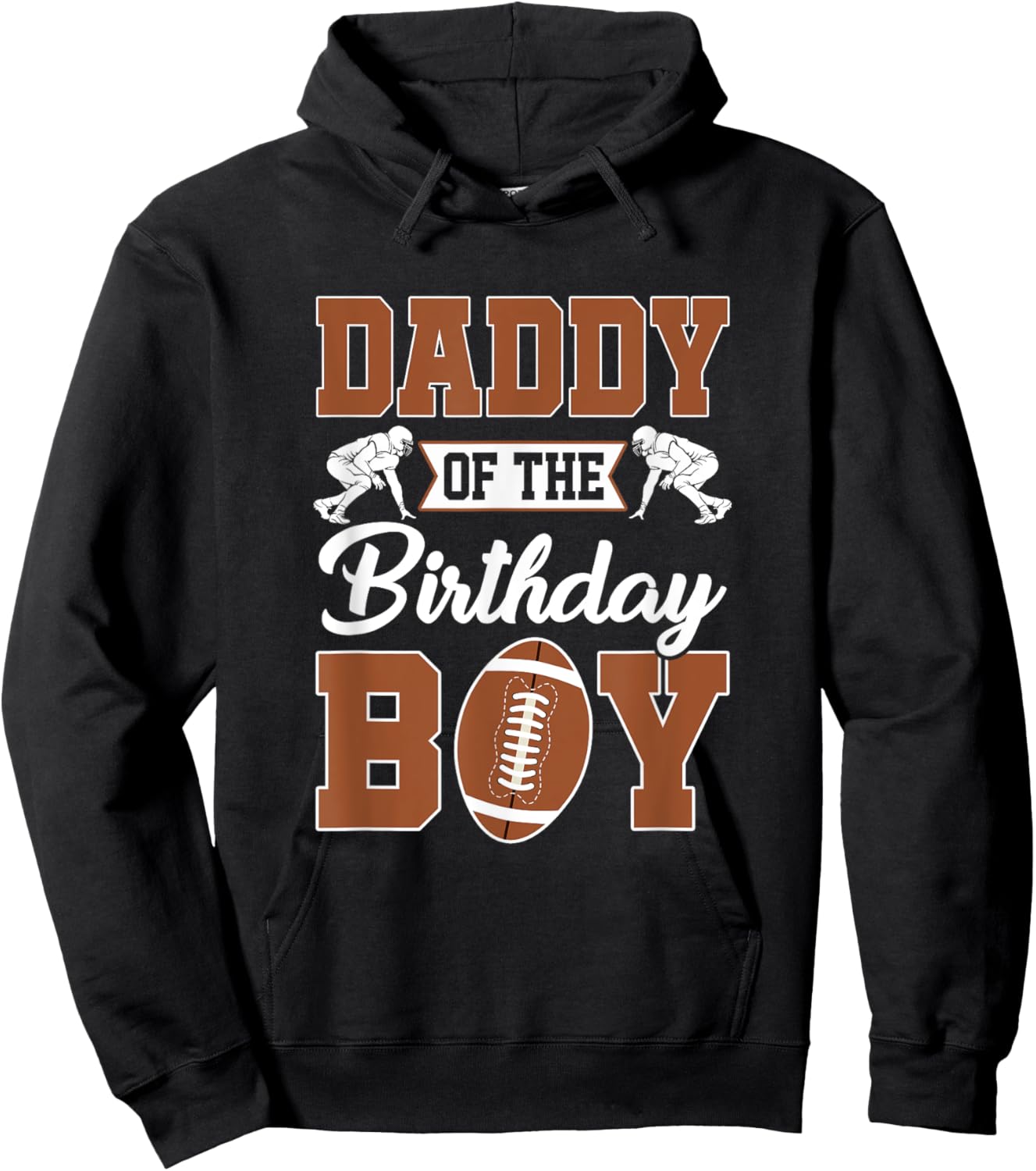 Daddy Of The Birthday Boy Football Party Family Matching Hoodie - Hoodie | Black