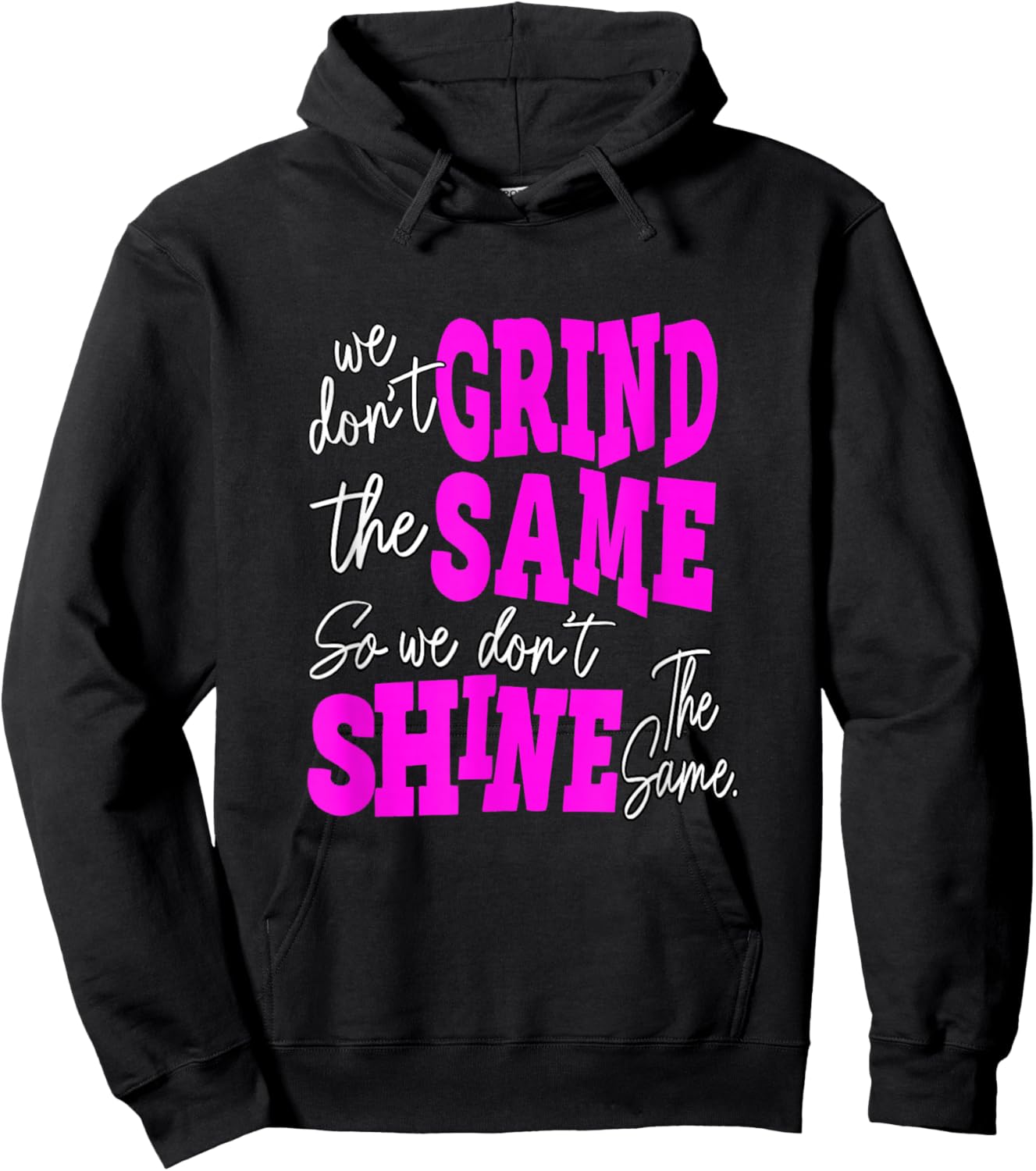 Pink Color Grind and Shine Pink Graphic Hoodie - Hoodie | Black