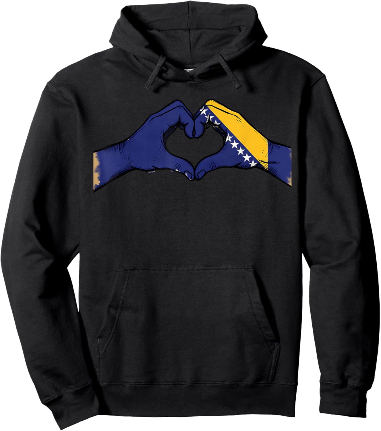 Bosnien und Herzegowina Flagge Bosnische Wurzeln Hoodie - Hoodie | Black