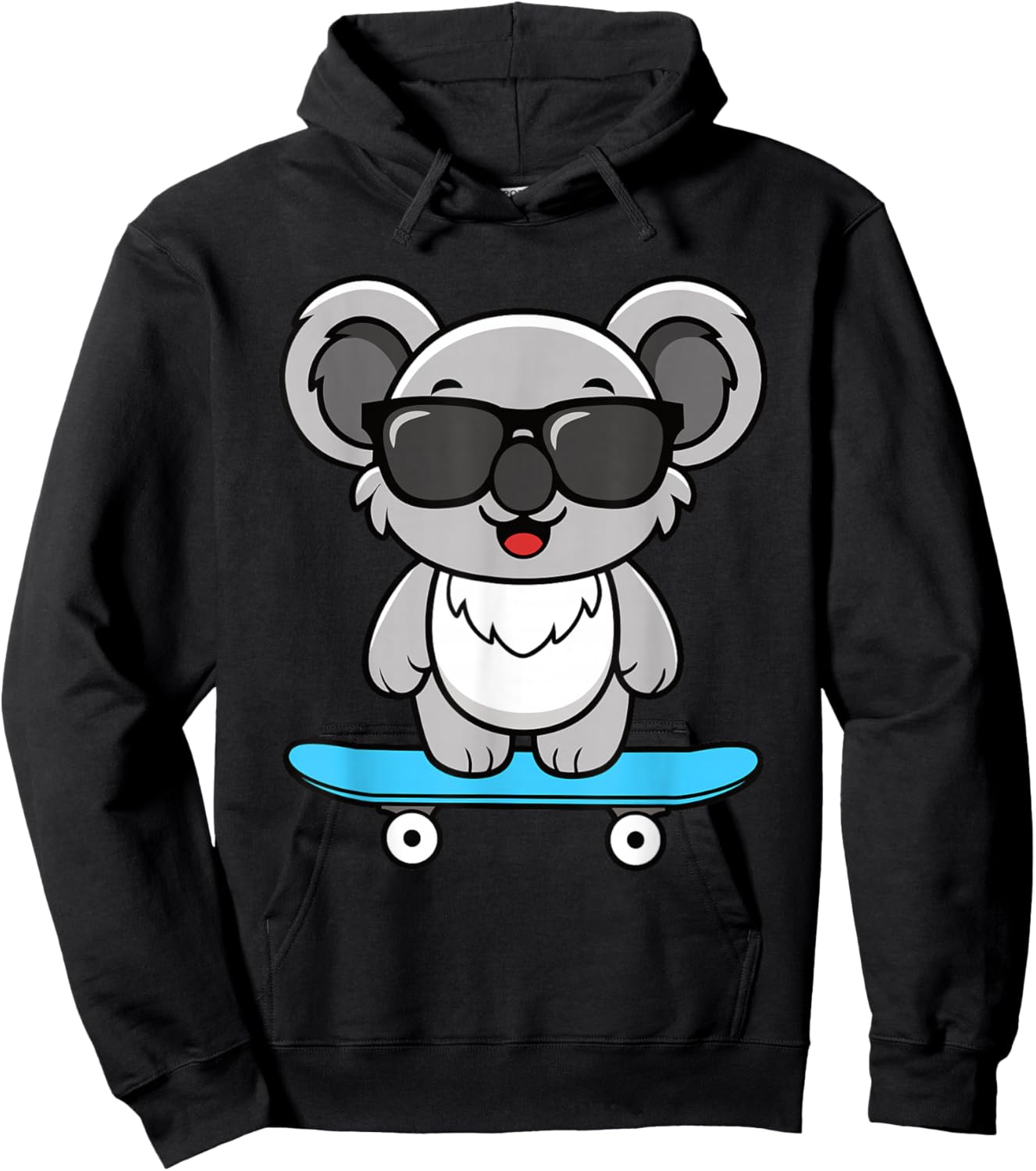 Funny Cool Koala Skateboard Boys Kids Hoodie - Hoodie | Black
