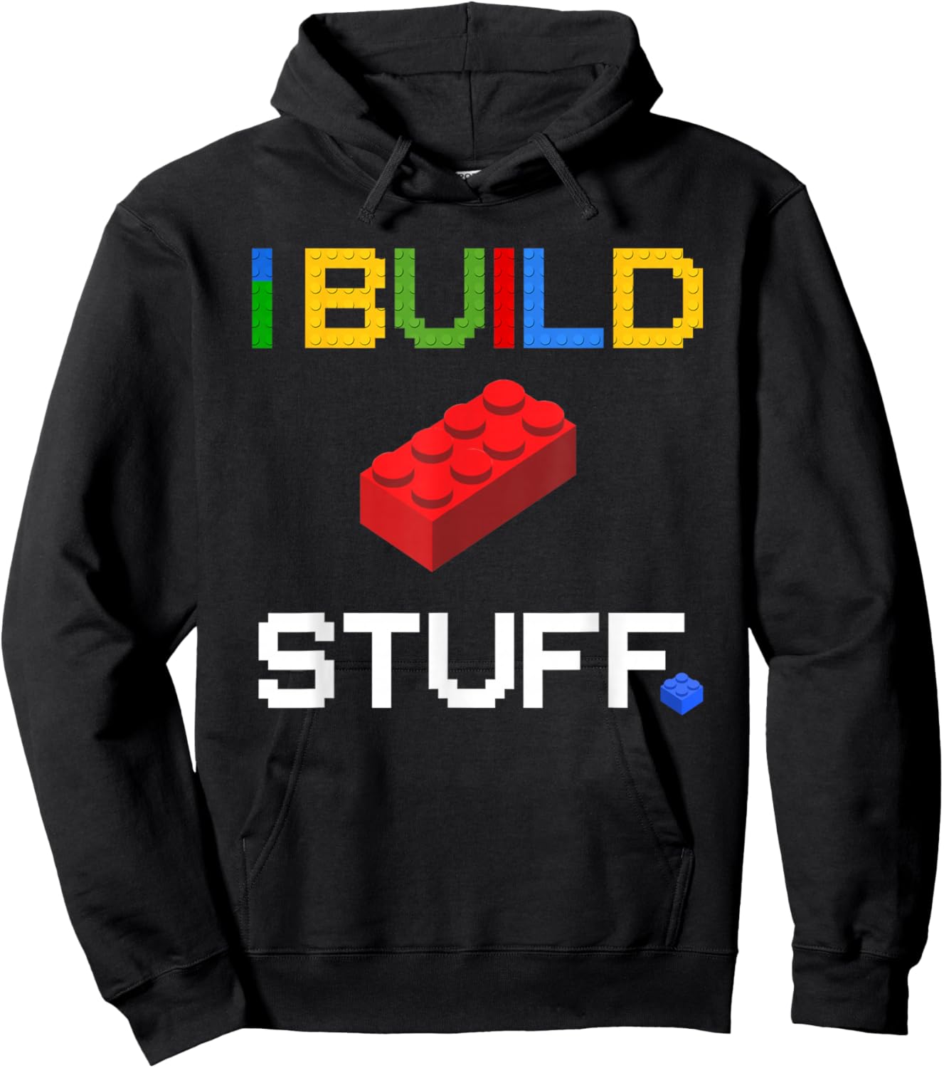 Build Stuff Master Builder Building Blocks Construction Toy Hoodie - Hoodie | Black