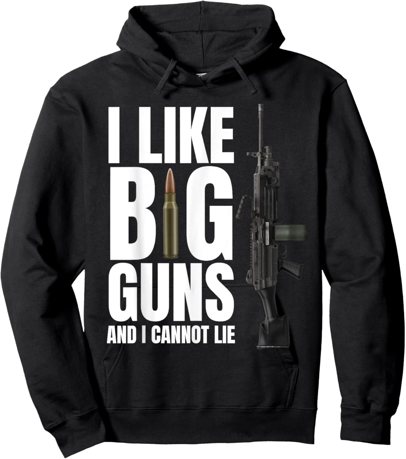 M249 Machine Gun Love 2nd Amendment Adult Pro Gun Men Women Hoodie - Hoodie | Black
