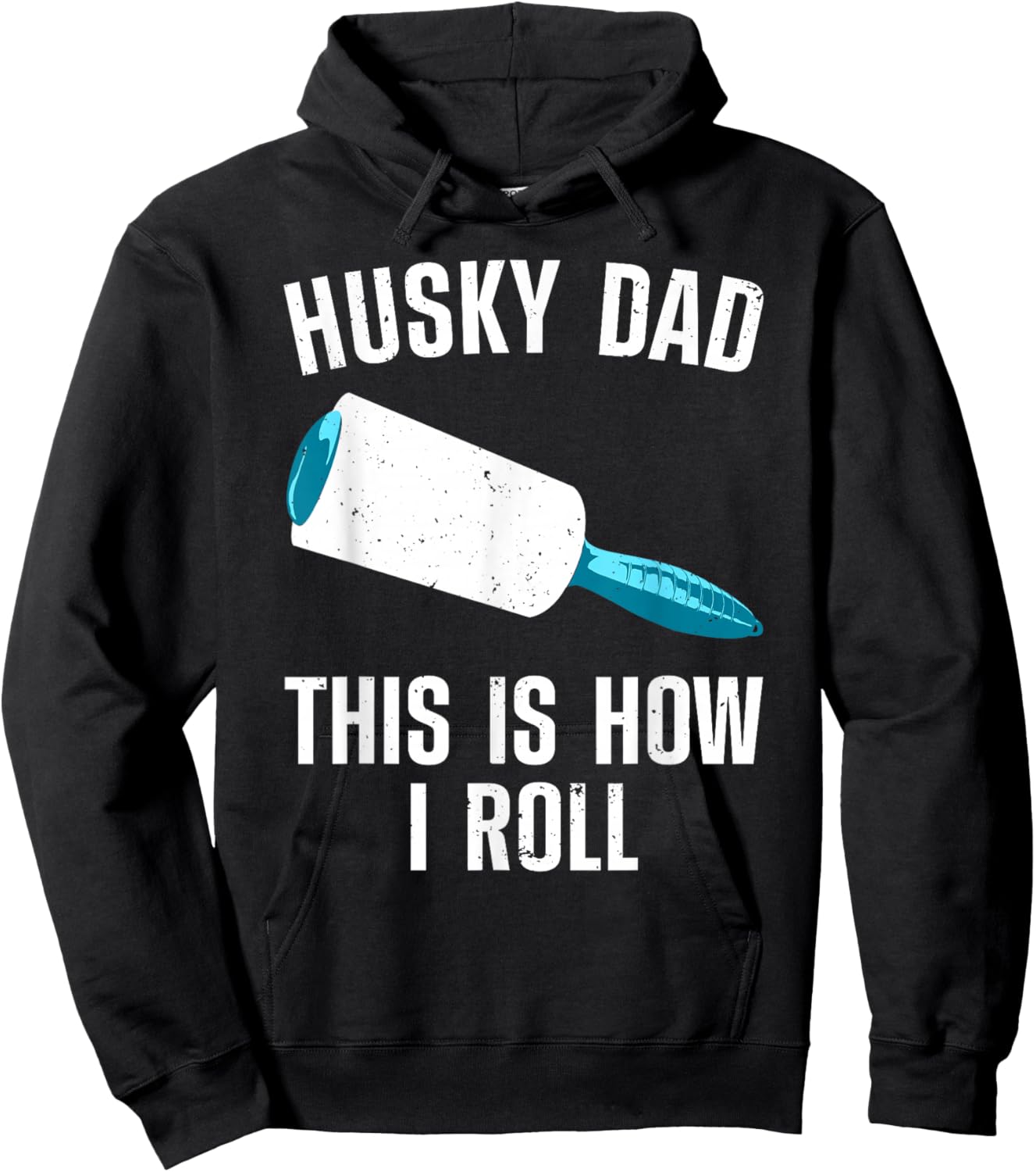 Husky Dad Art For Father Men Husky Lover Siberian Husky Dog Hoodie - Hoodie | Black