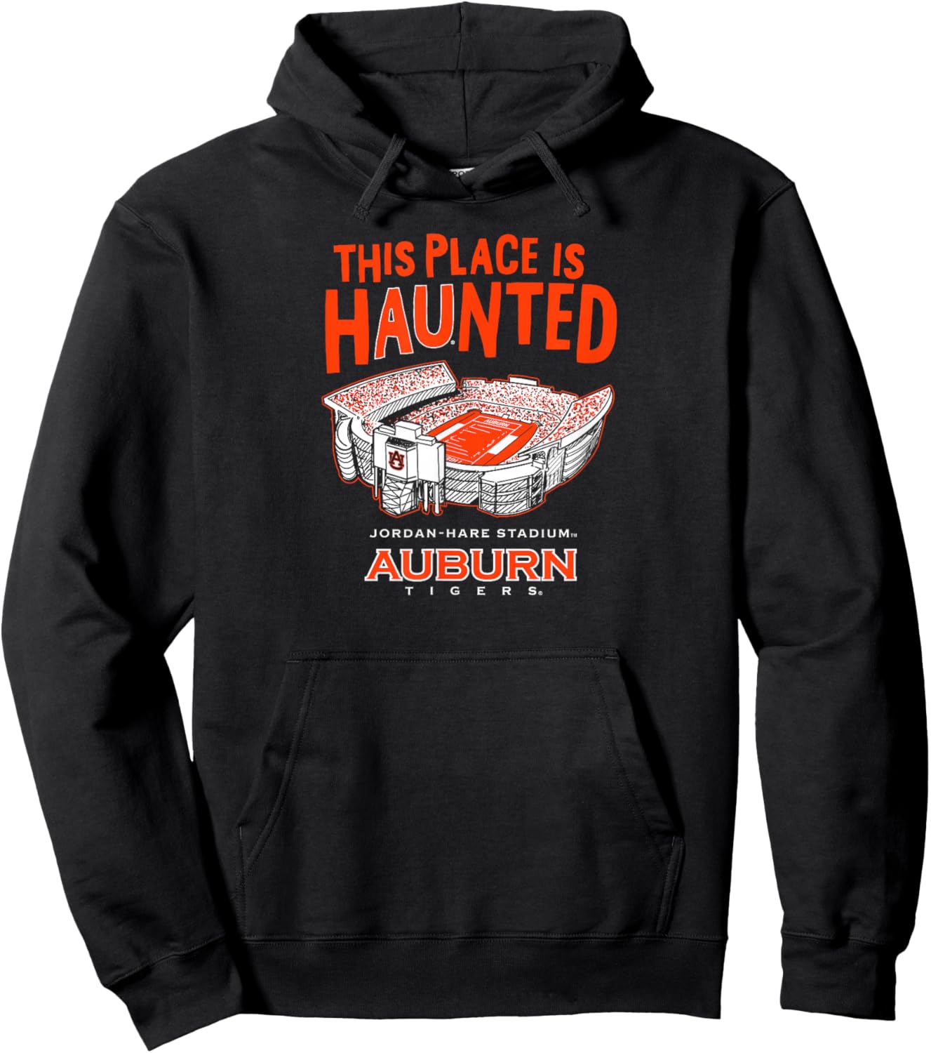 This Place is Haunted - Jordan-Hare Stadium - Auburn Tigers Hoodie - Hoodie | Black