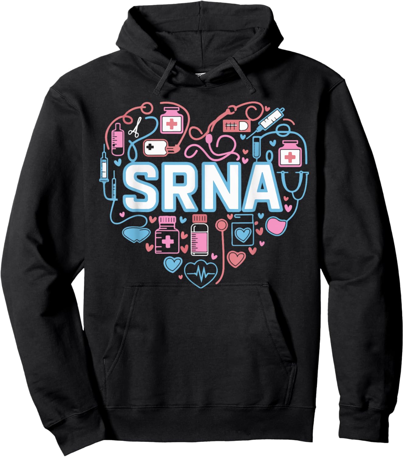 Student Registered Nurse Anesthetist SRNA Heart Appreciation Hoodie - Hoodie | Black