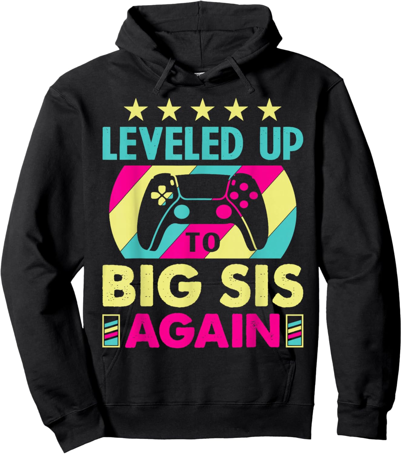 Leveling Up to Big Sister Again Promoted to Big Sister Again Hoodie - Hoodie | Black