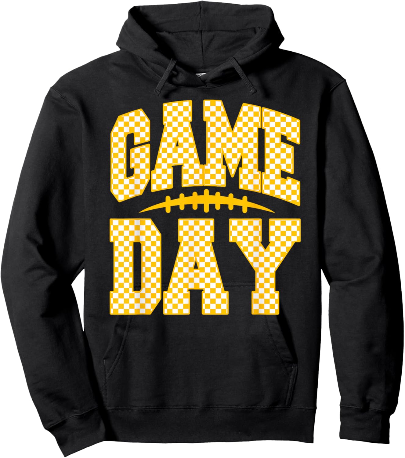 Game Day Football Season Football Mama Girl Red Gold Vibes Hoodie - Hoodie | Black