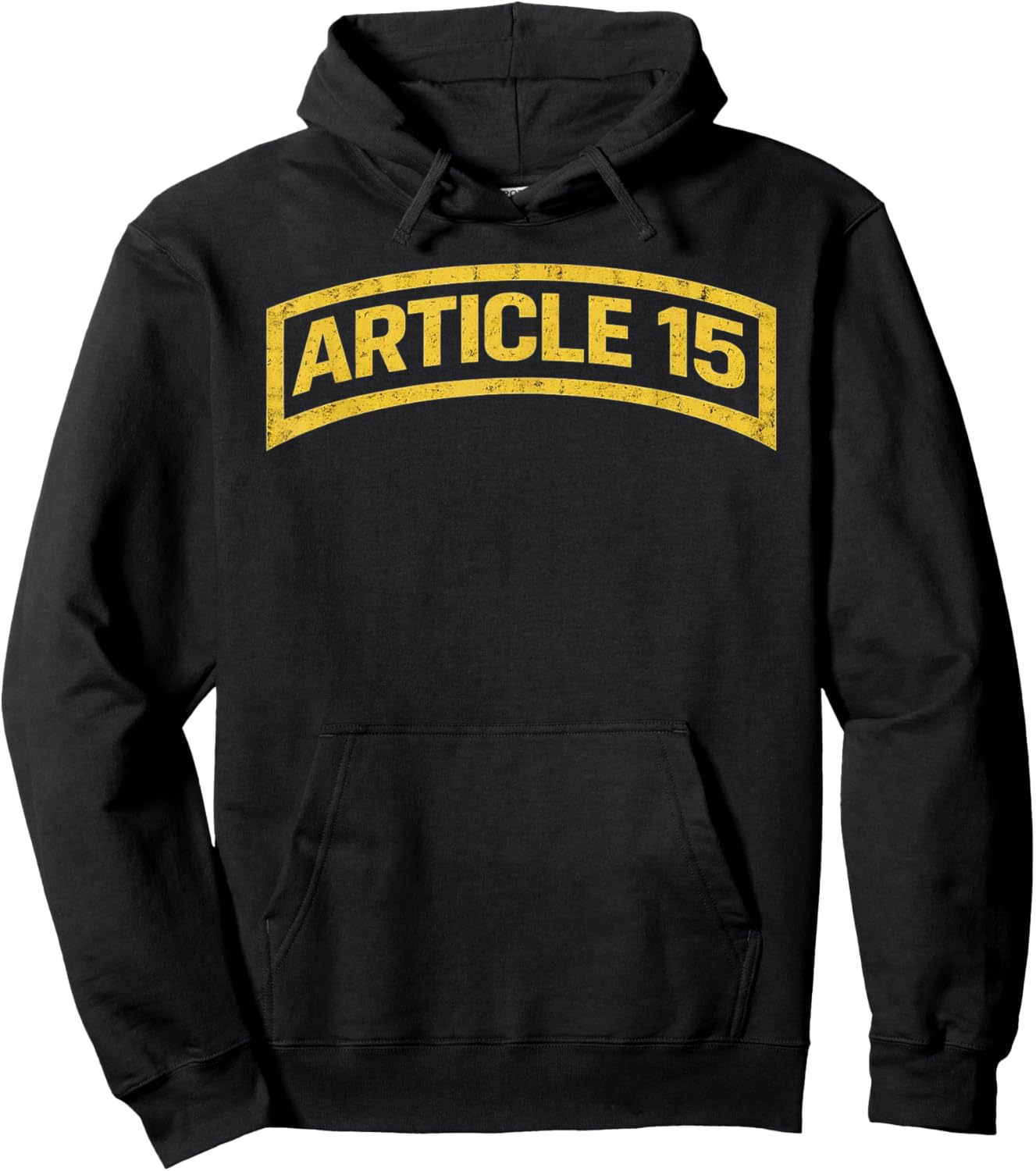Article 15 Vintage Text Statement Graphic Hoodie - Hoodie | Black