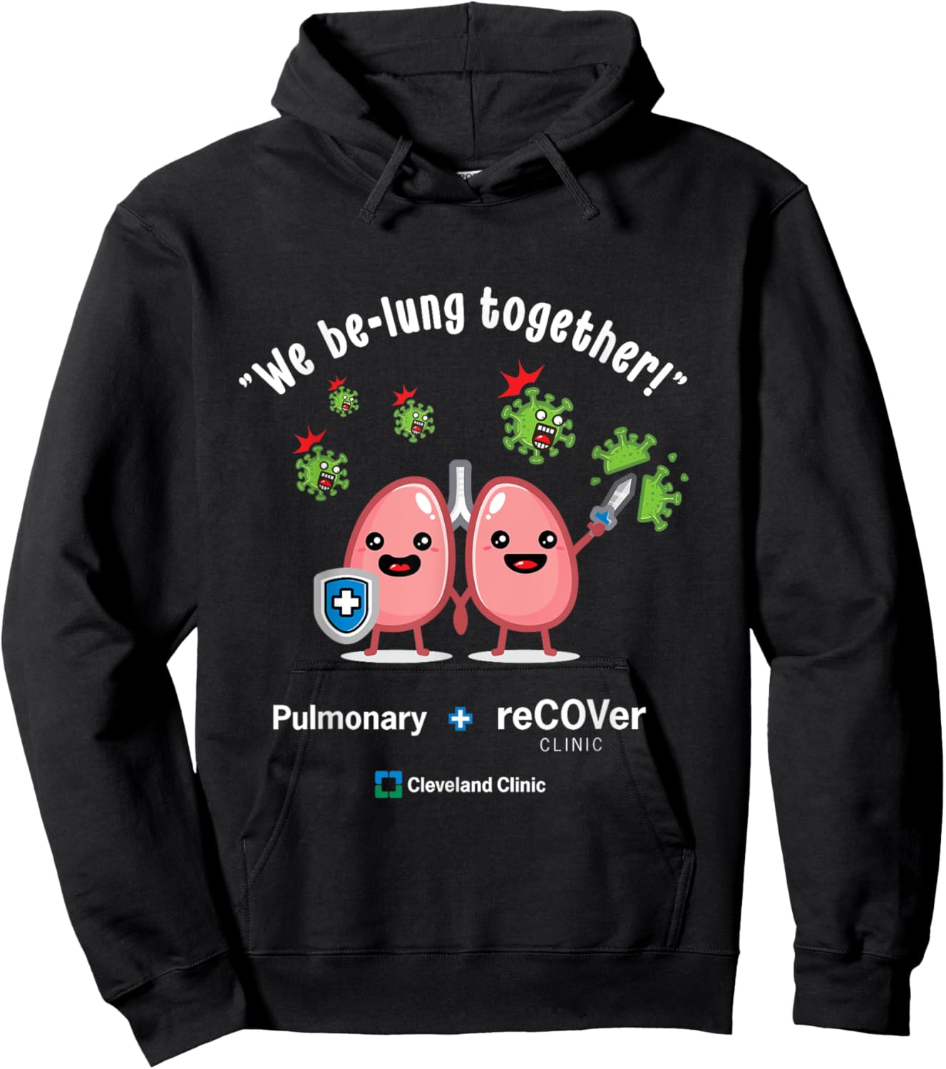 Pulmonary and Recover Dark Colored Hoodie - Hoodie | Black