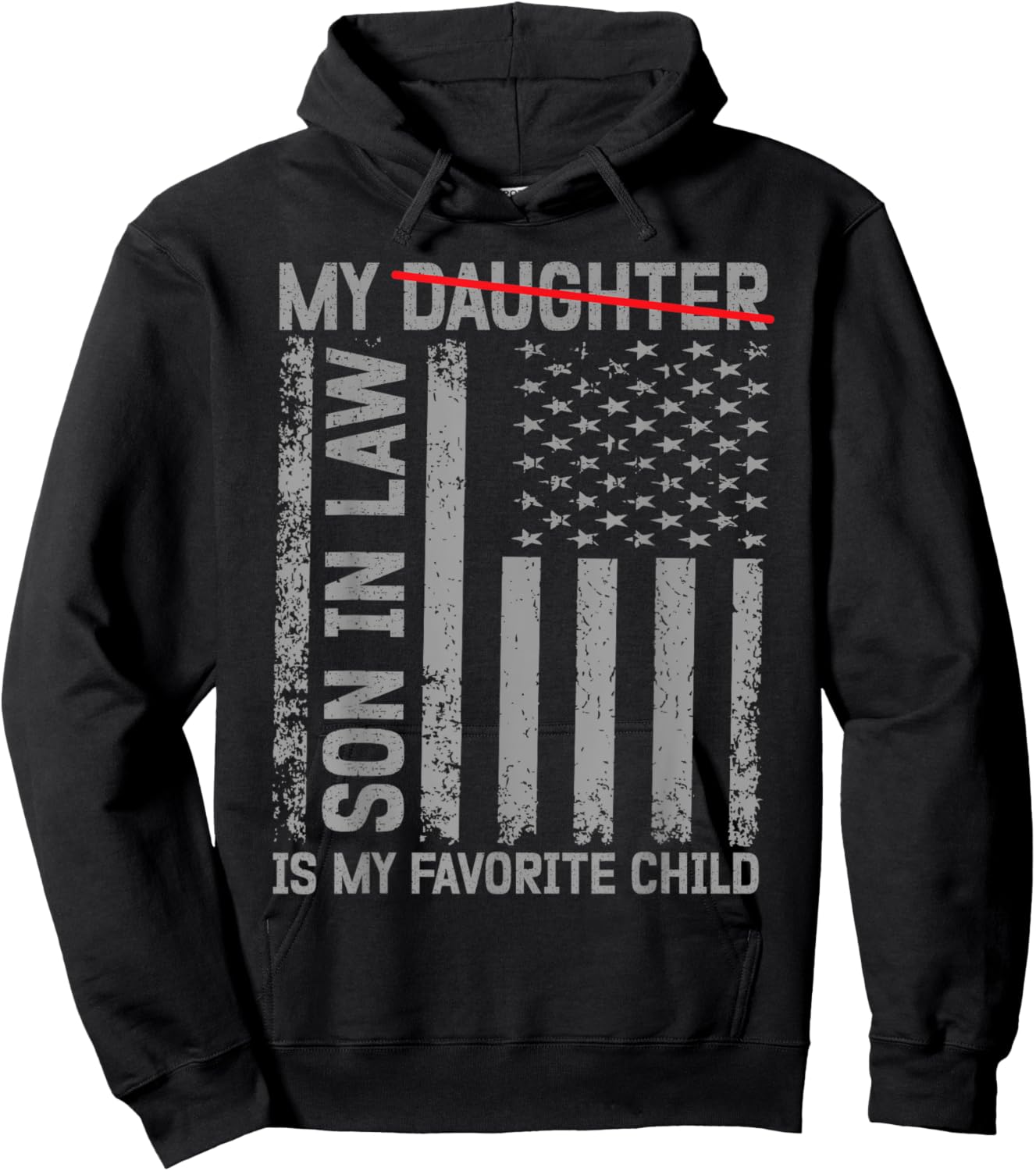 My Daughter In Law Is My Favorite Child Retro Vintage Hoodie - Hoodie | Black
