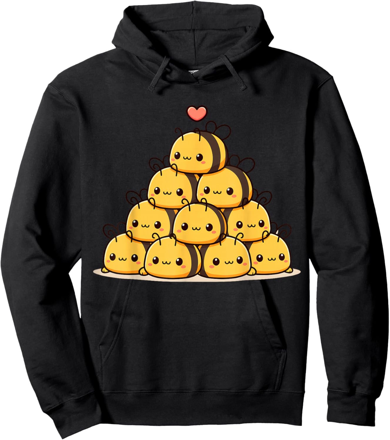 Bee Cute Anime Kawaii Hoodie - Hoodie | Black