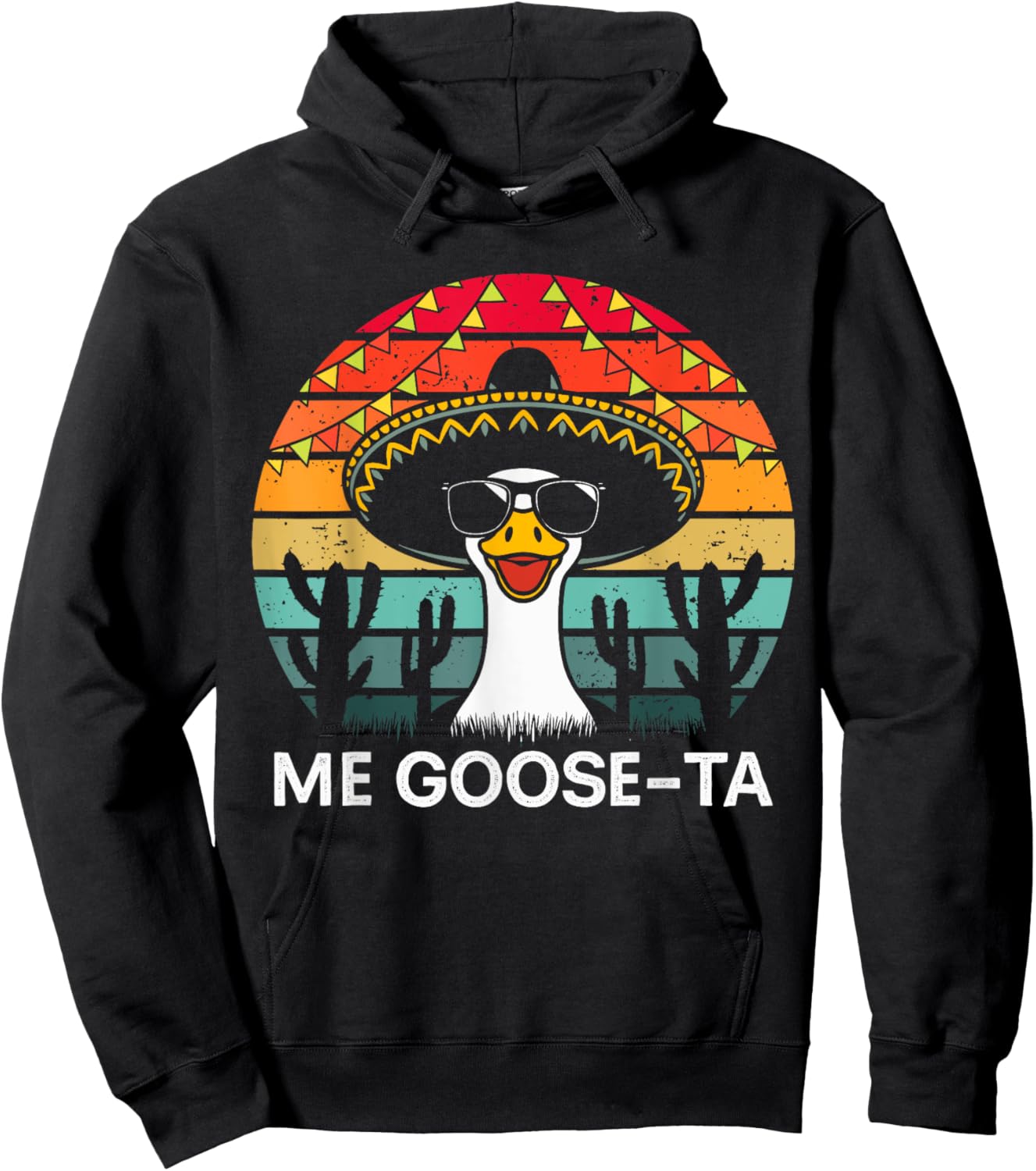 Me Goose Ta Retro Mexican Goose Pun Spanish Men Boys Hoodie - Hoodie | Black