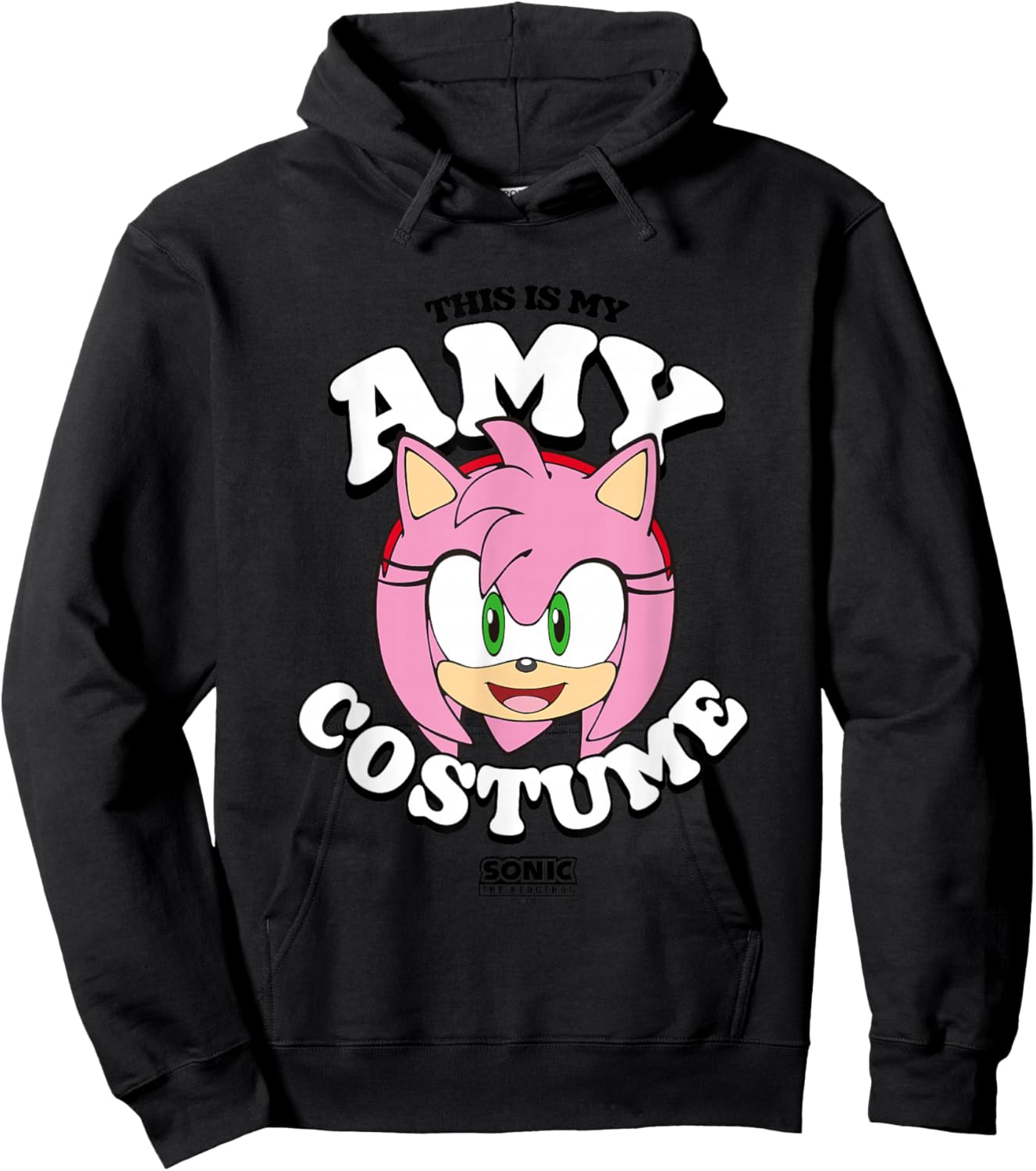 Sonic The Hedgehog Halloween This Is My Amy Costume Hoodie - Hoodie | Black