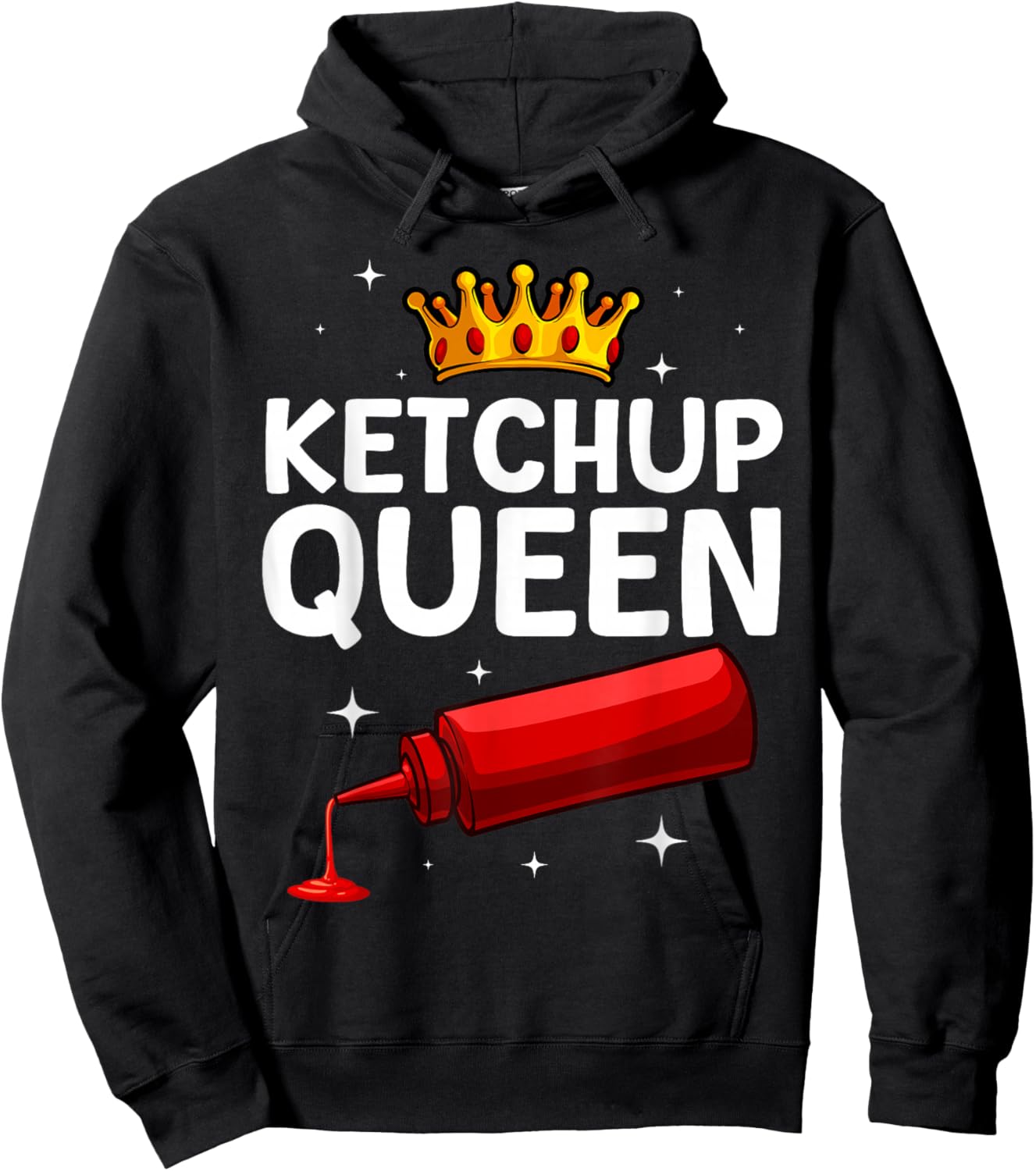 Cool Ketchup Queen Art Girls Tomato Ketchup Lover Hoodie - Hoodie | Black