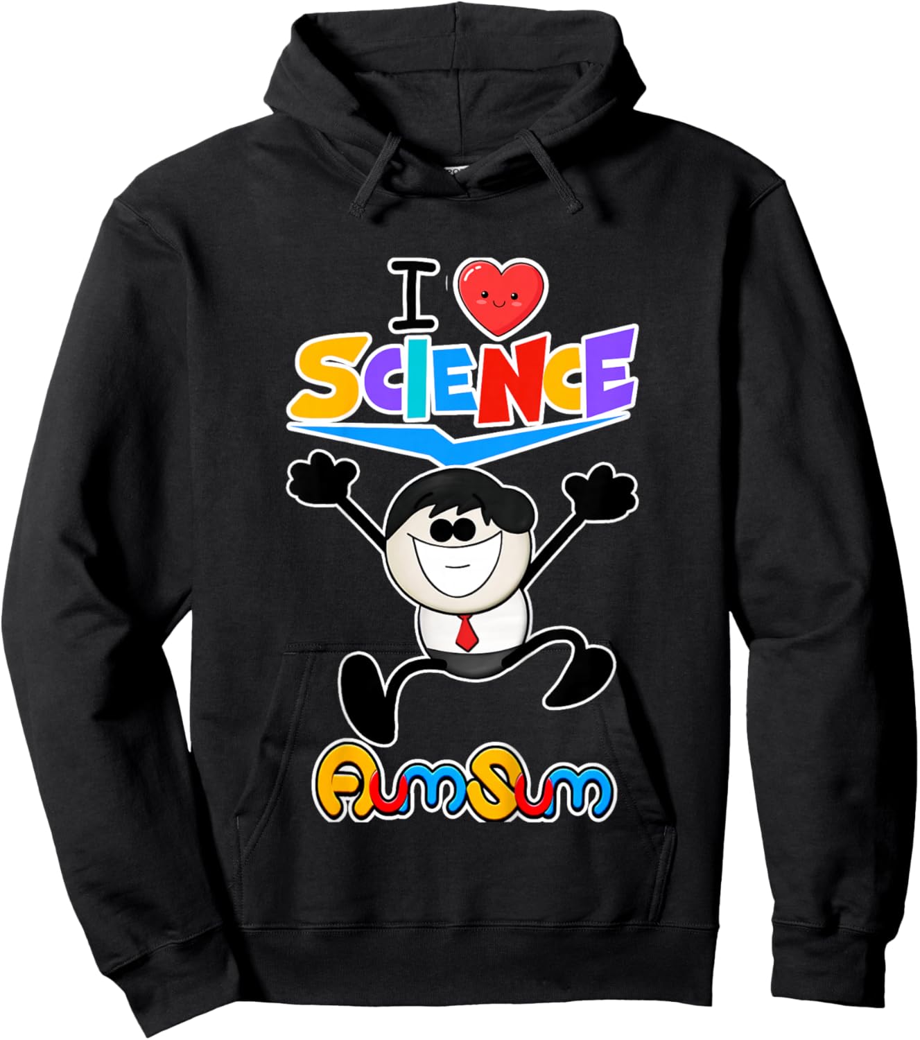 Kids AumSum: I Love Science Hoodie - Hoodie | Black