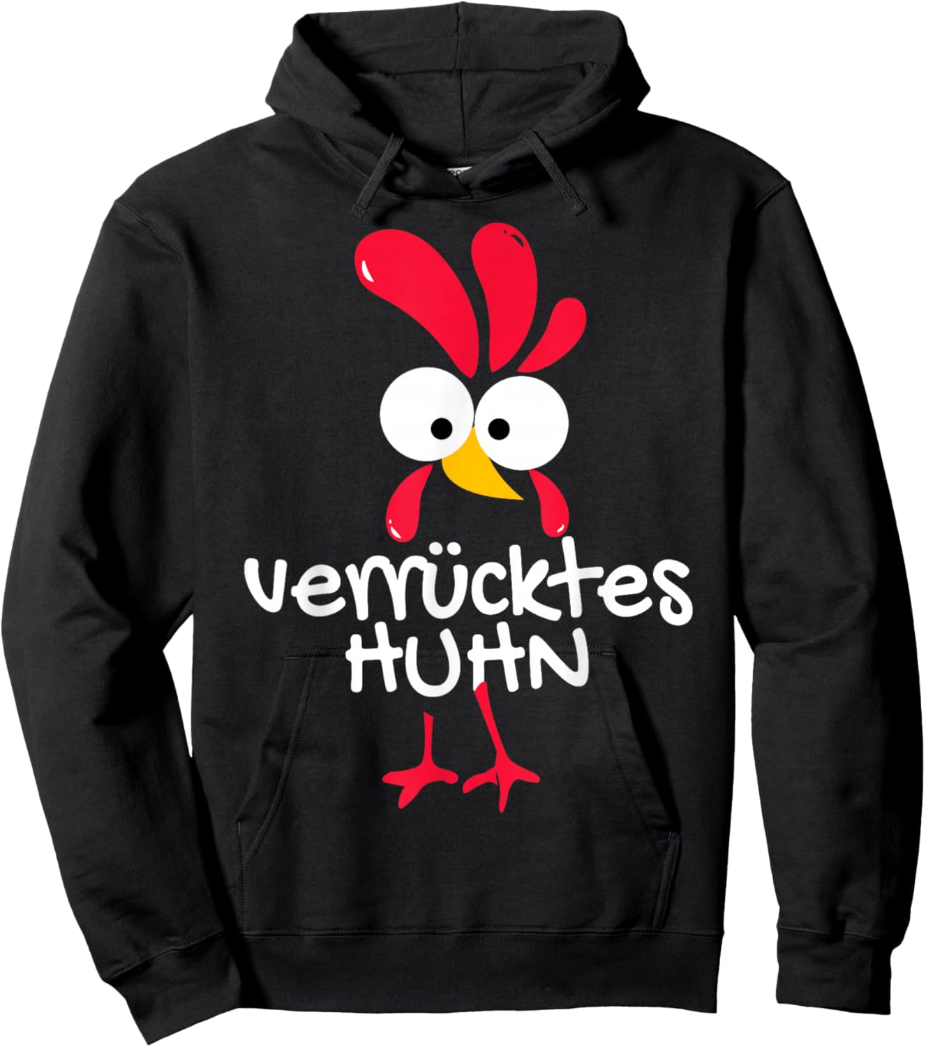 Carnival Costume Replacement Partner Funny Outfit Crazy Chicken Hoodie - Hoodie | Black