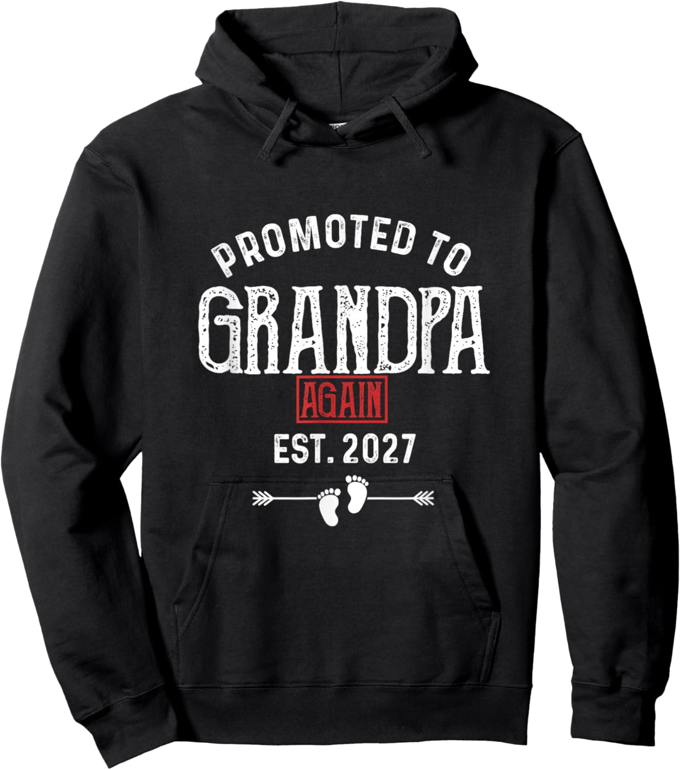 Promoted to Grandpa Again 2027 Hoodie - Hoodie | Black