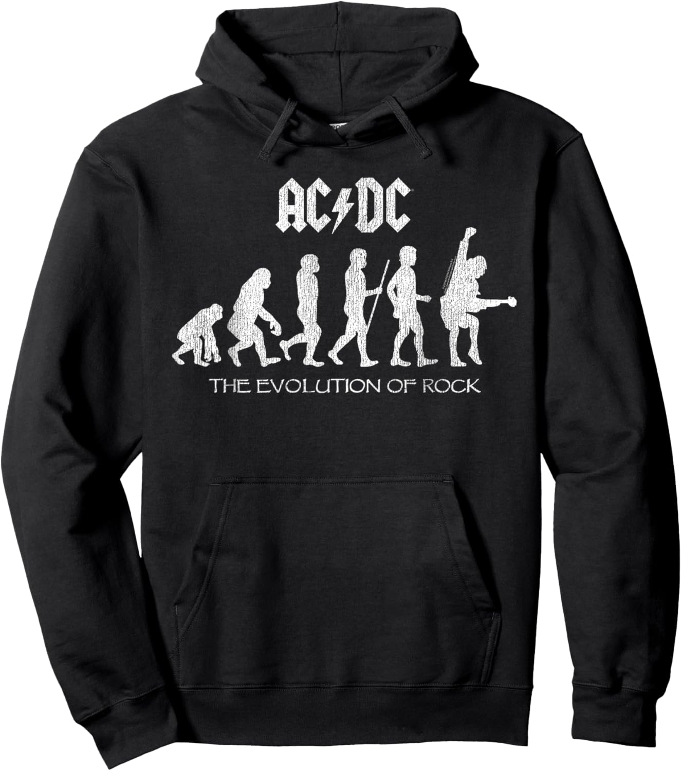 Officiel AC/DC Evolution of Rock Artwork ACDC Rock Hoodie - Hoodie | Black