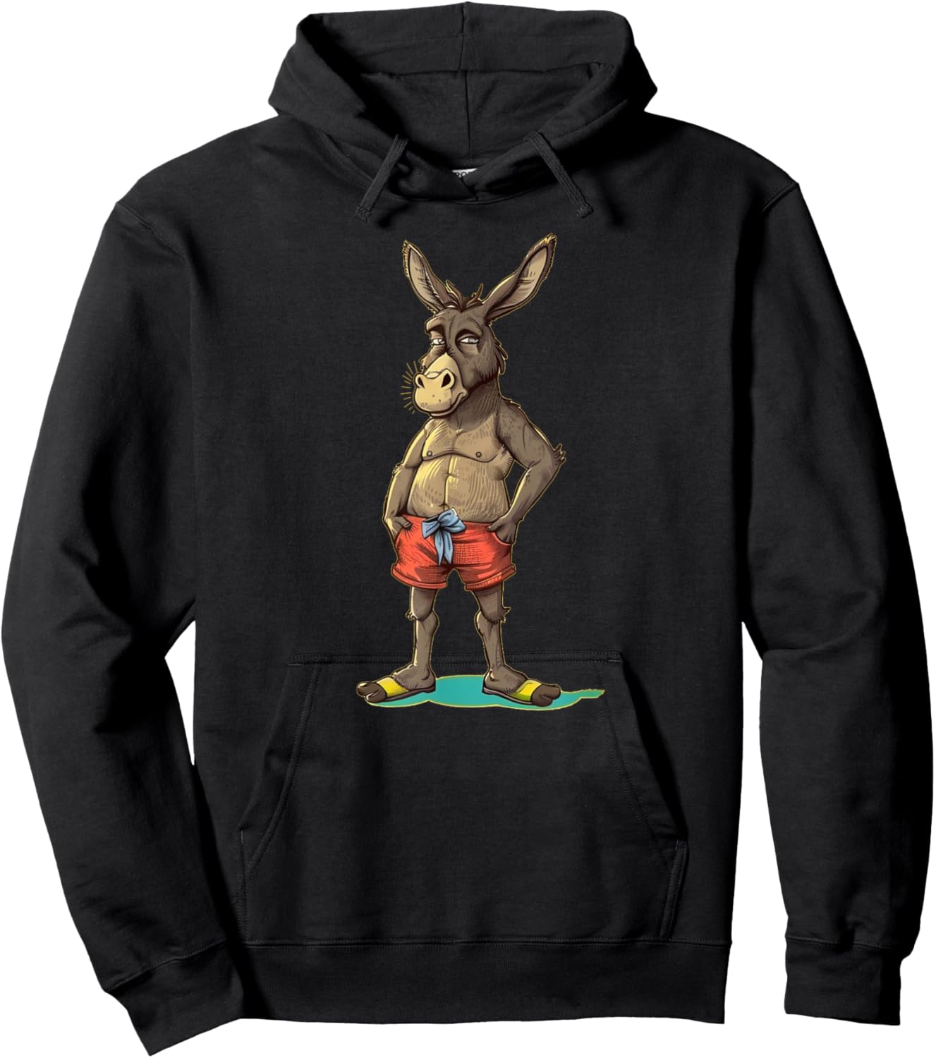 Summer Donkey loves Shorts and swim Trunks Costume Women Kids Hoodie - Hoodie | Black