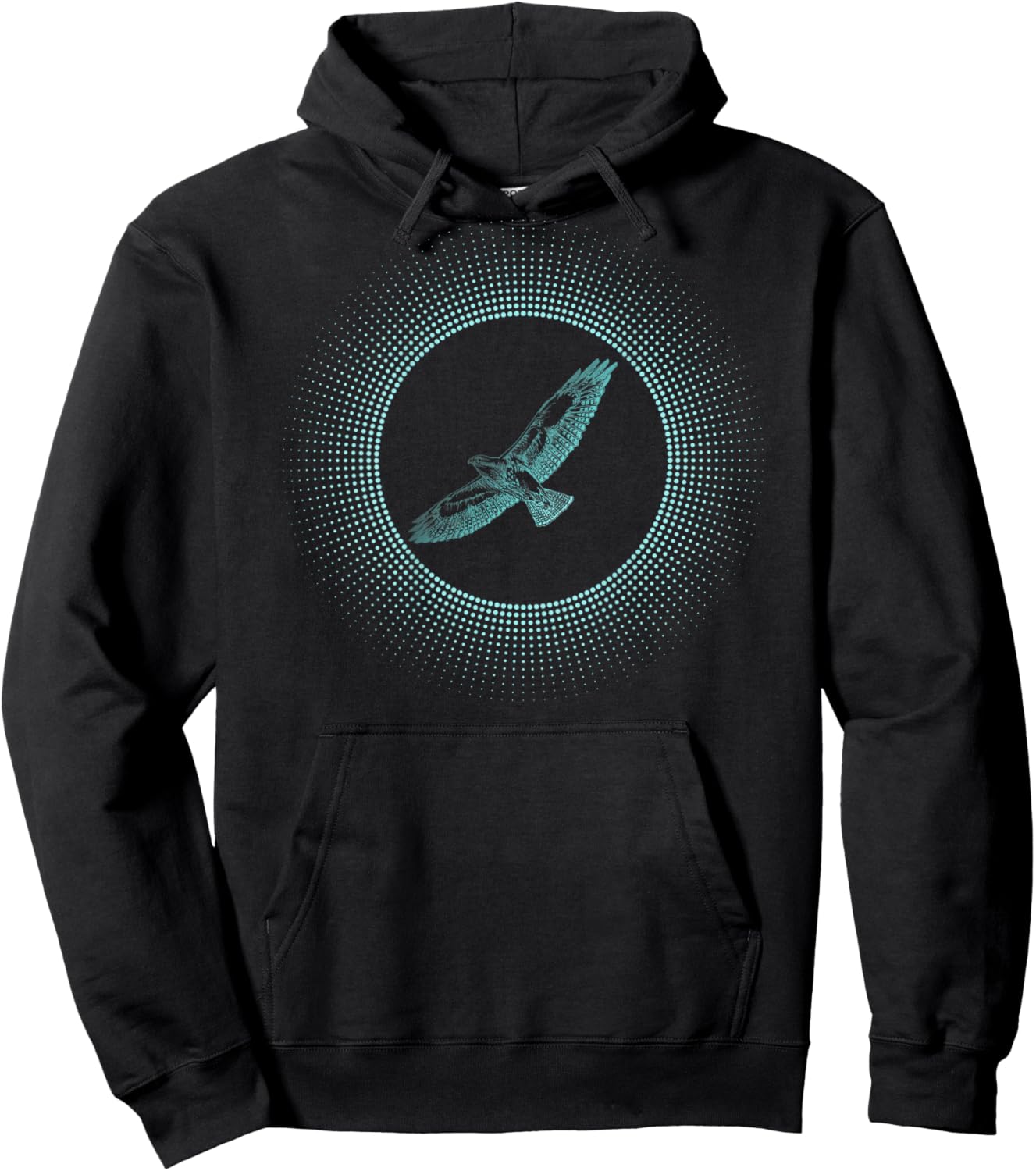 Tony Anderson Designs Hawk Invert - -Adults, Kids - Black - Short Sleeve - Classic Fit - Polyester 100% - Bird Print Design Hoodie - Hoodie | Black
