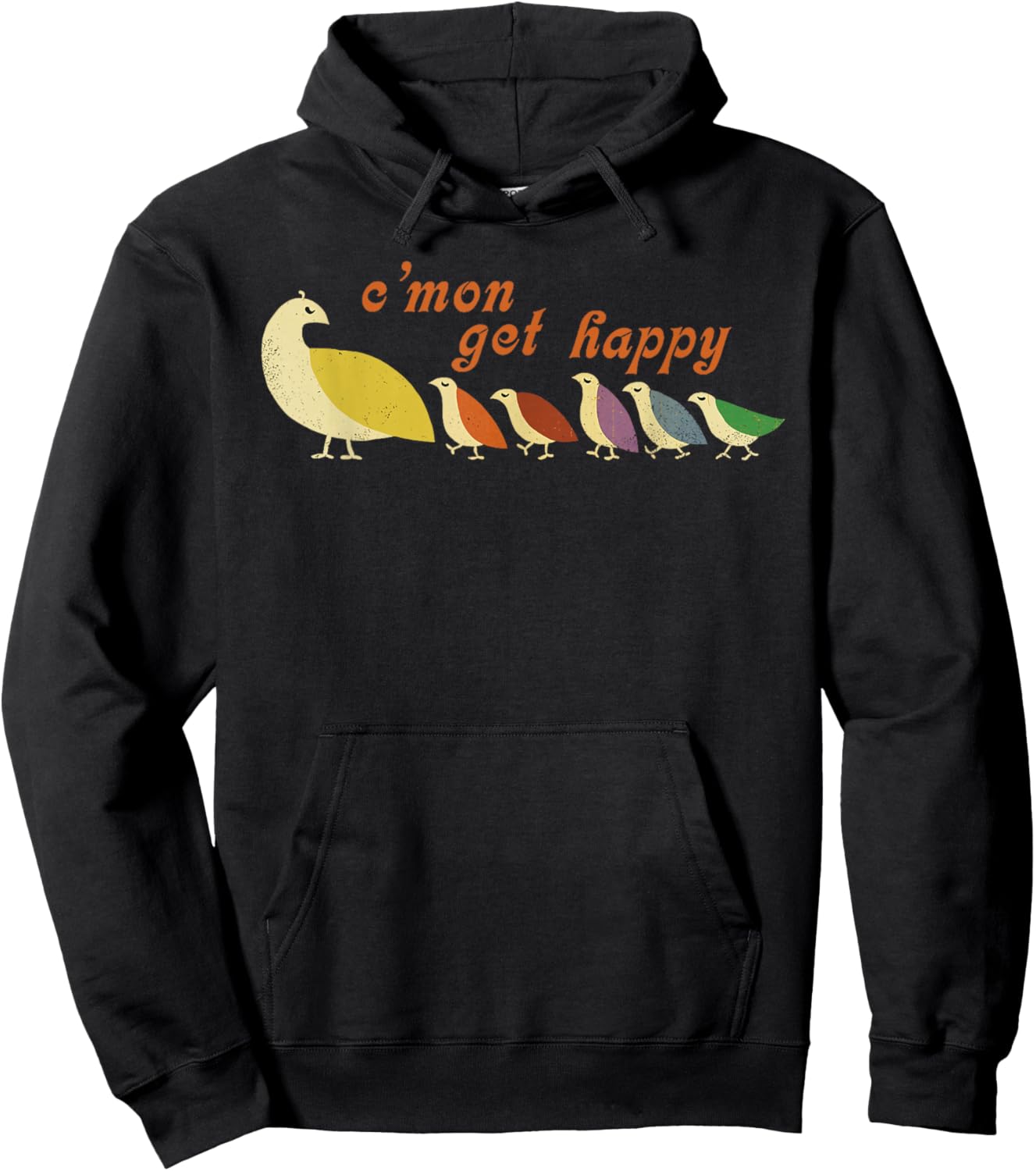 Mom C'mon Get Happy Mama Bird Mom Mother's Day Cute Mom Hoodie - Hoodie | Black