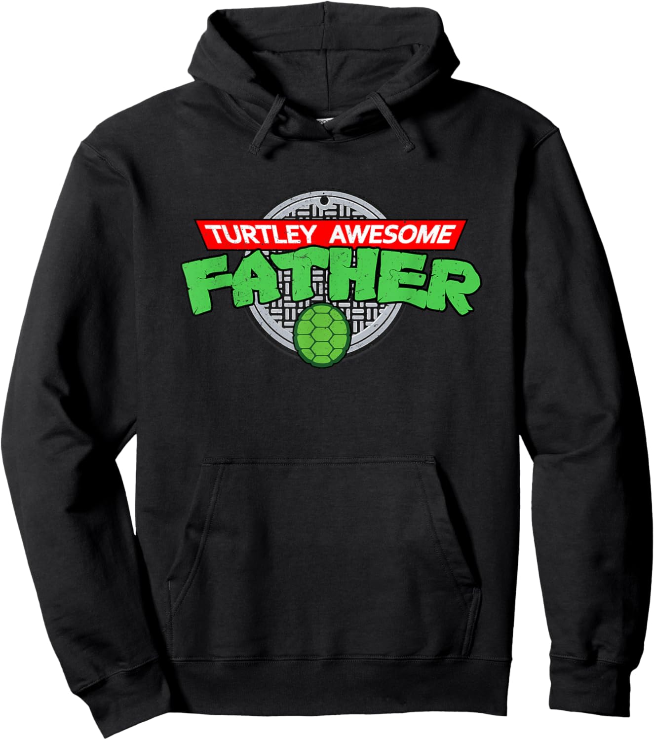 Turtley Awesome Father - Totally Cartoon Ninja Father's Day Hoodie - Hoodie | Black