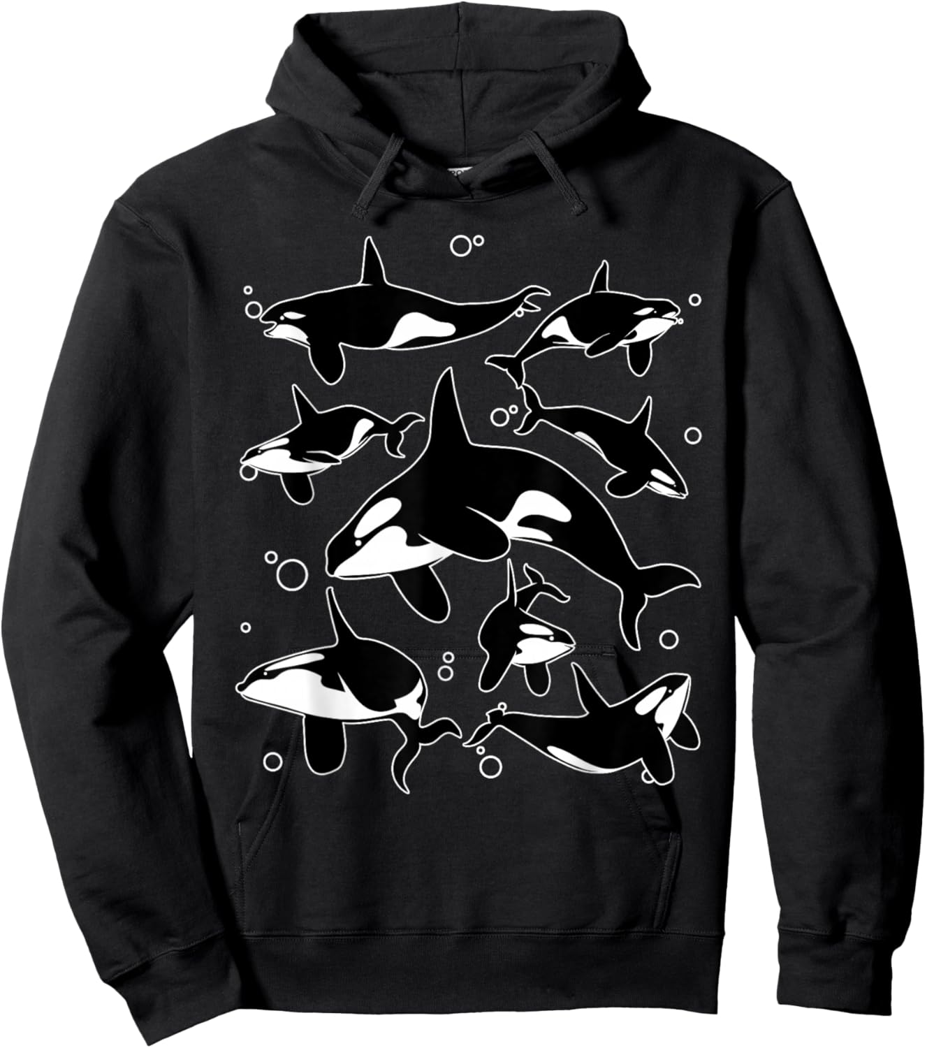 Funny Orca Design Women Killer Whales Orca Lover Hoodie - Hoodie | Black