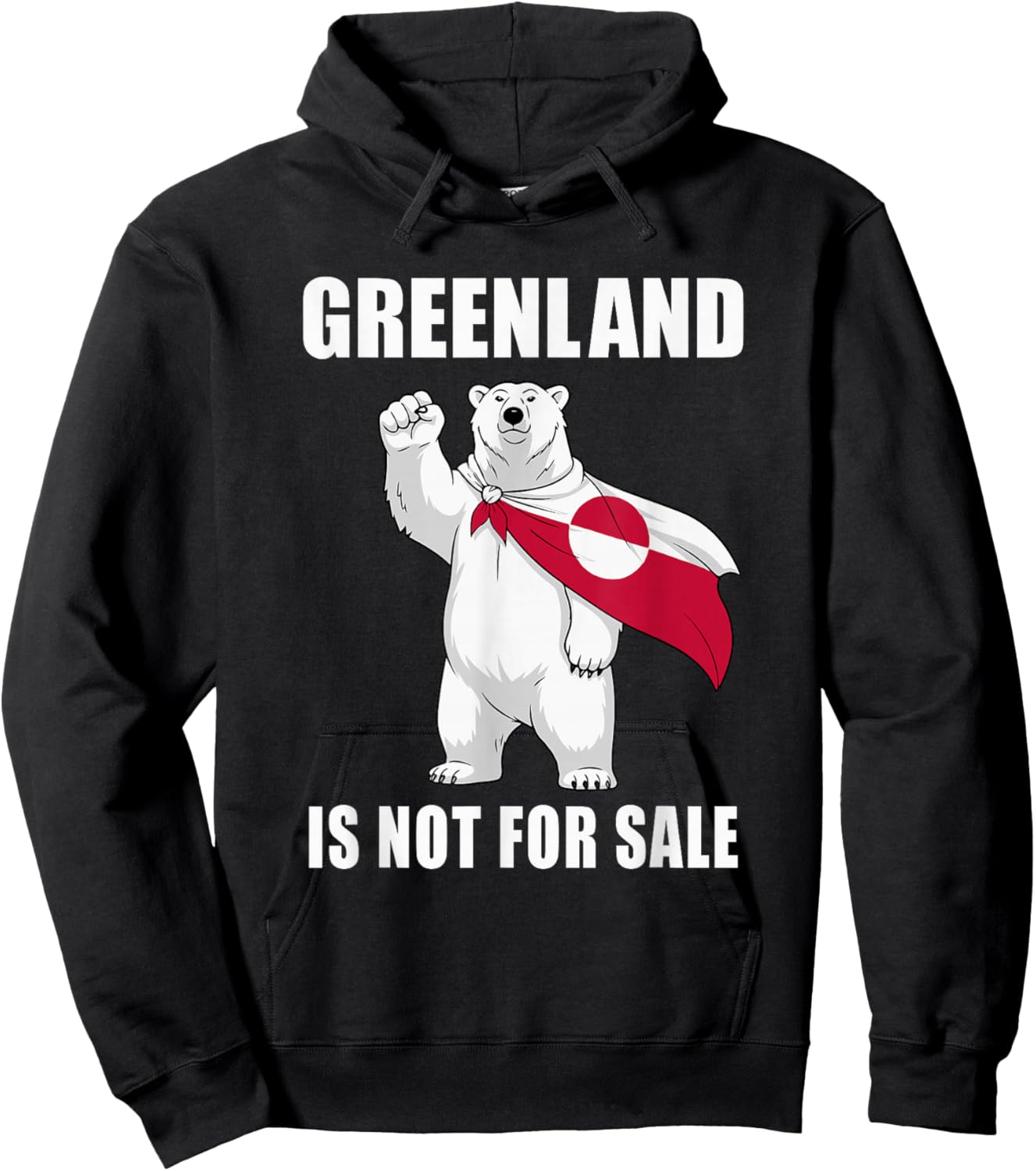 Greenland Stands Greenland Flag Bear Greenlanders Hoodie - Hoodie | Black