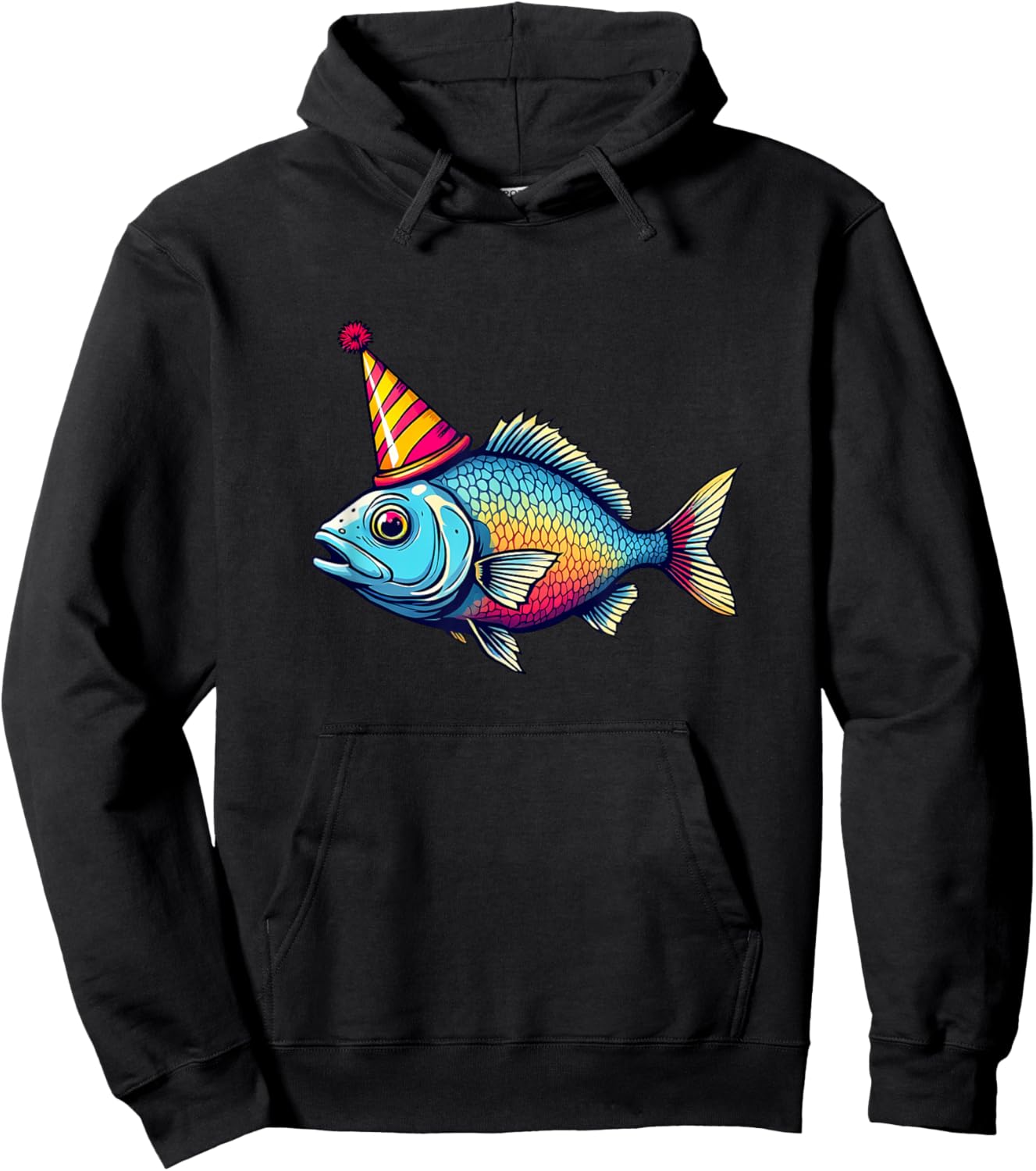 Party Sardine Tinned Fish Graphic Funny Birthday Hoodie - Hoodie | Black