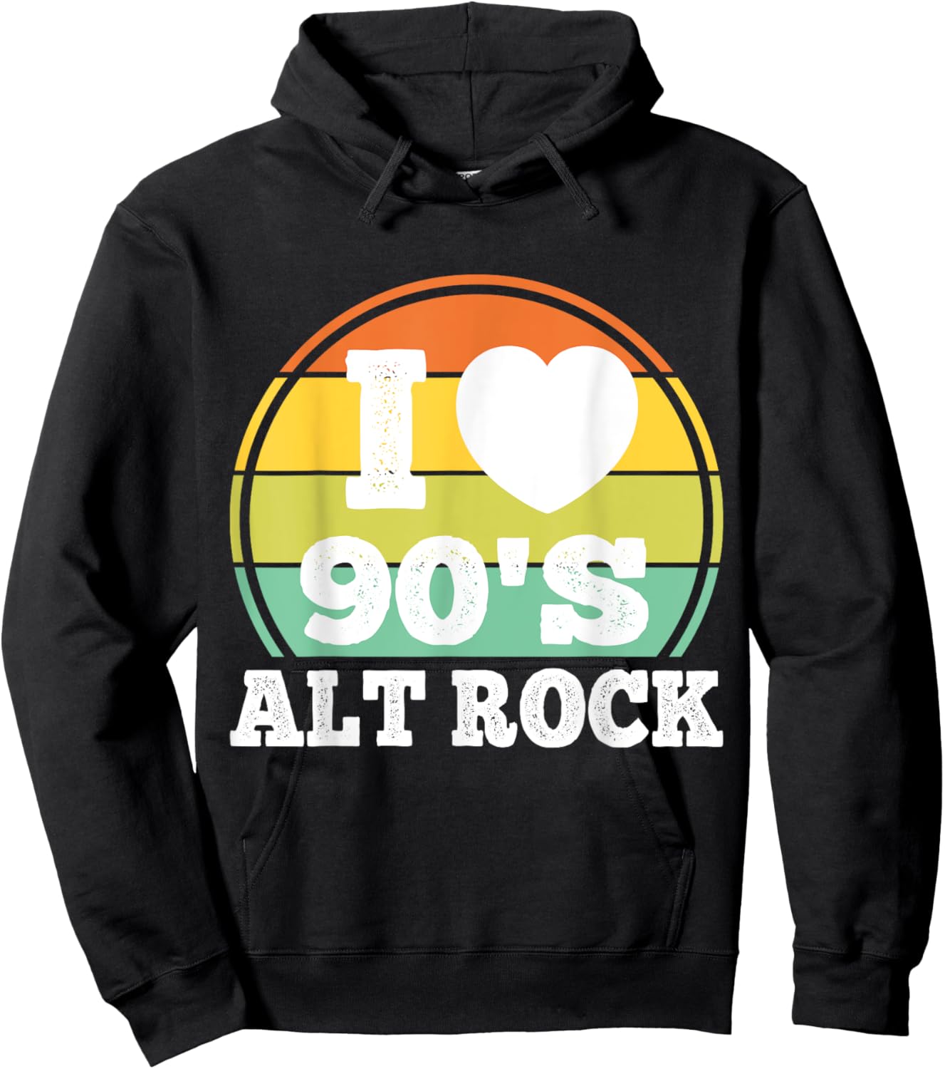I Love 90s Alt Rock Music 90's Alternative Concert Costume Hoodie - Hoodie | Black