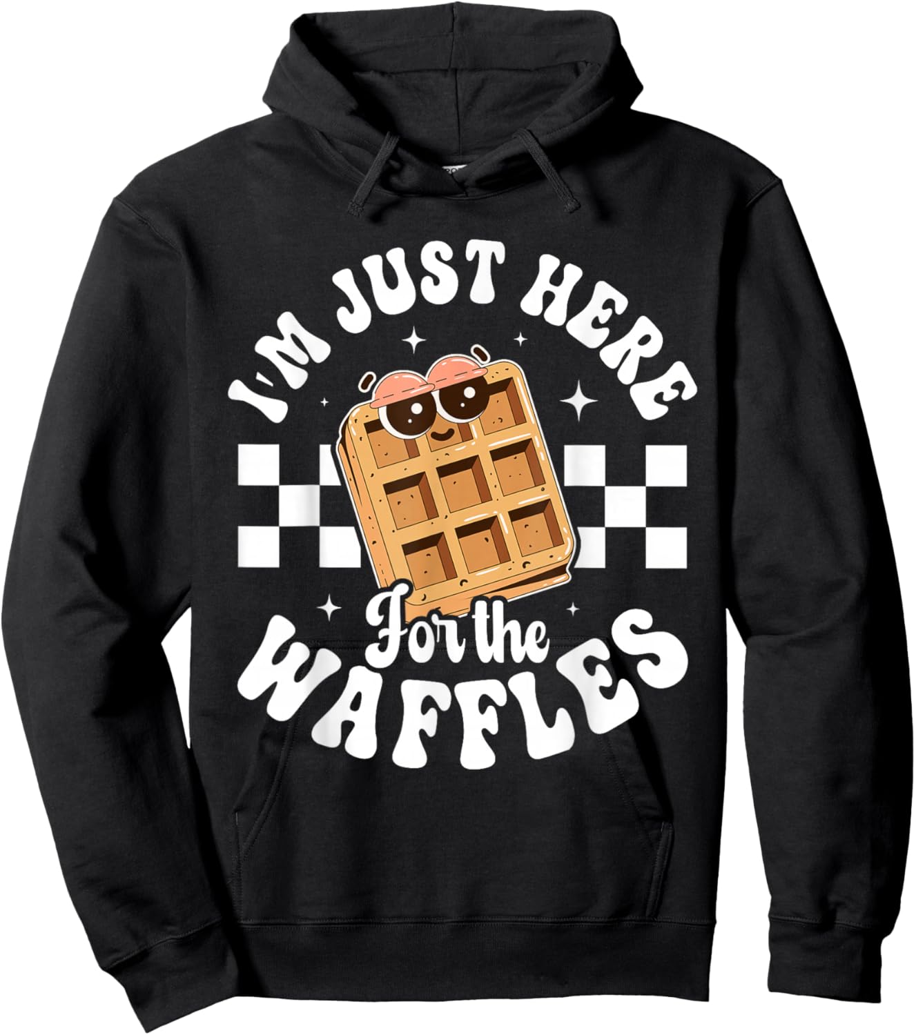 I'm Just Here for The Waffles, Waffle Lover Hoodie - Hoodie | Black