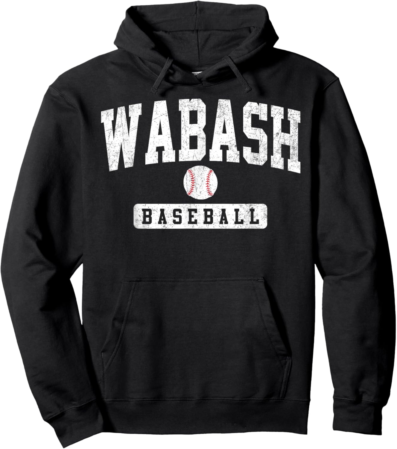 Wabash College Baseball Arch Vintage Design Women Hoodie - Hoodie | Black