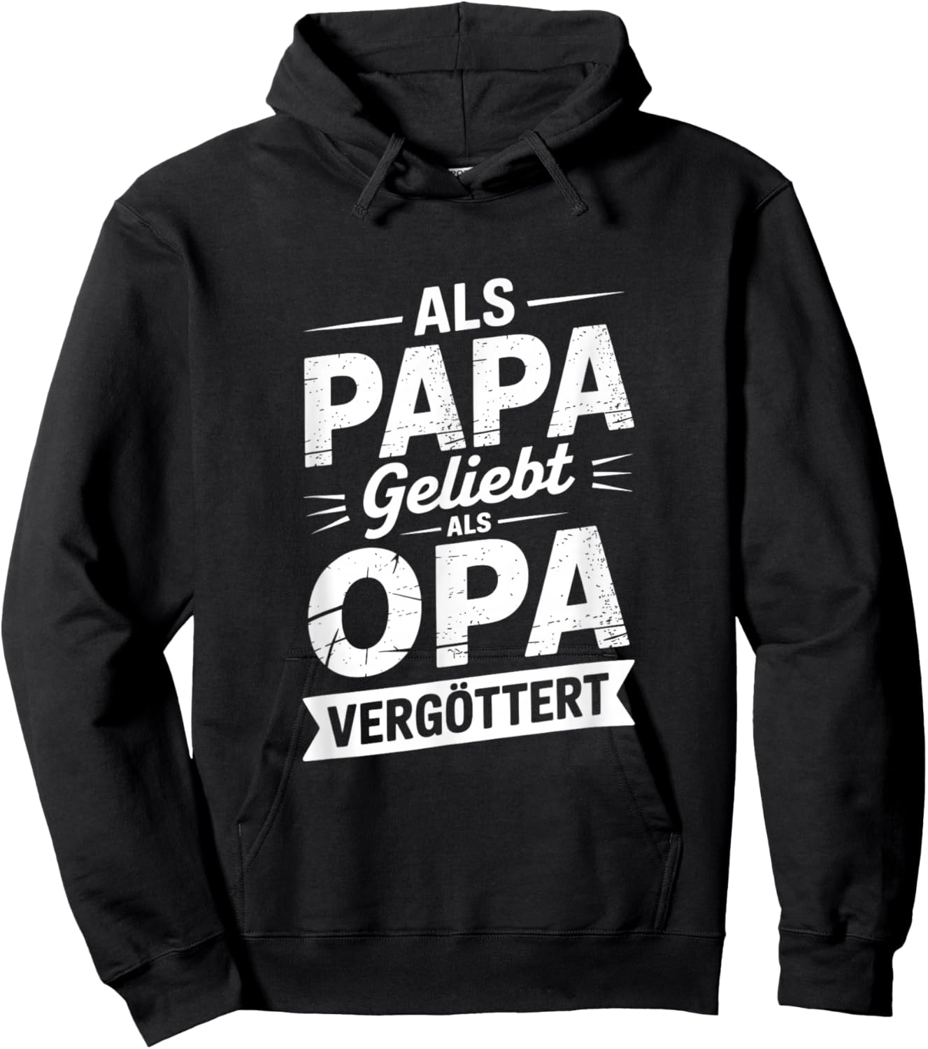 Als Papa Geliebt Als Opa Vergöttert Opa Spruch Vatertag Hoodie - Hoodie | Black