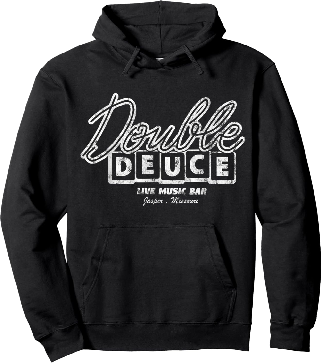 Double Live Deuce Music Vintage House Hoodie - Hoodie | Black