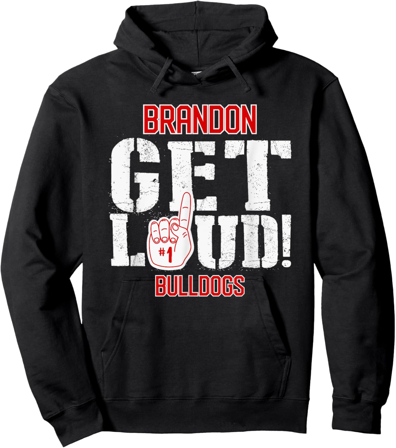 Brandon High School GET LOUD Bulldogs Hoodie - Hoodie | Black