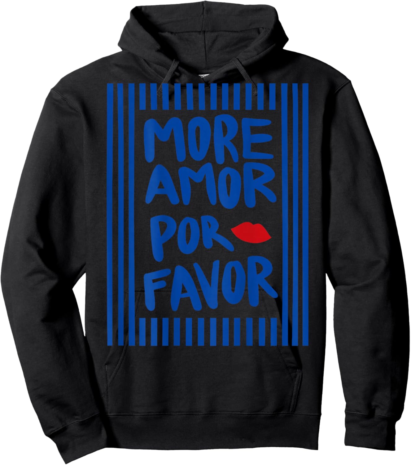 More Amor POR Favor X Kiss - More Love Selflove Backprint Hoodie - Hoodie | Black