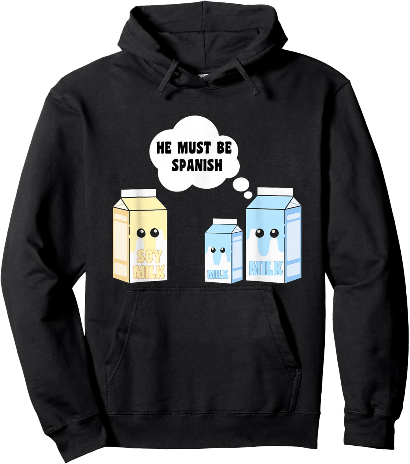 Funny Soy Milk Spanish Milk Hoodie - Hoodie | Black