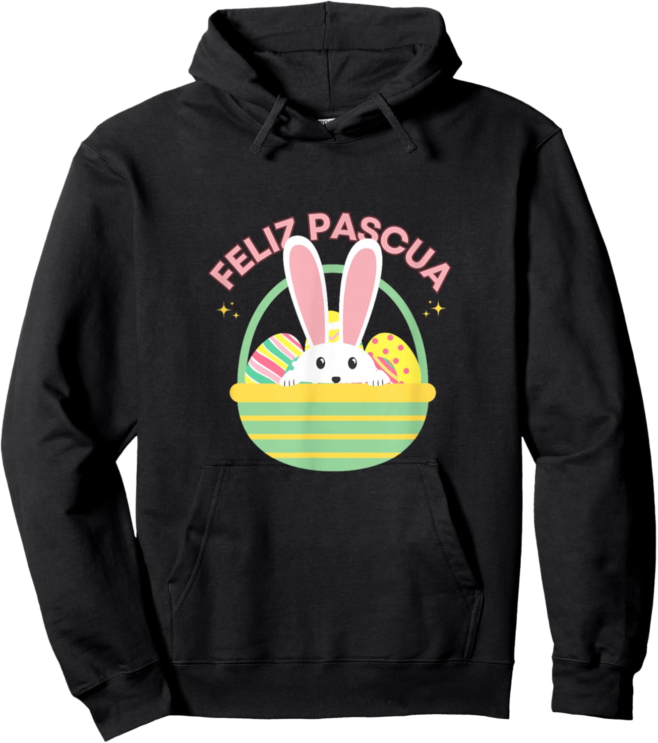 Feliz Pascua en espanol Happy Easter in Spanish Hoodie - Hoodie | Black
