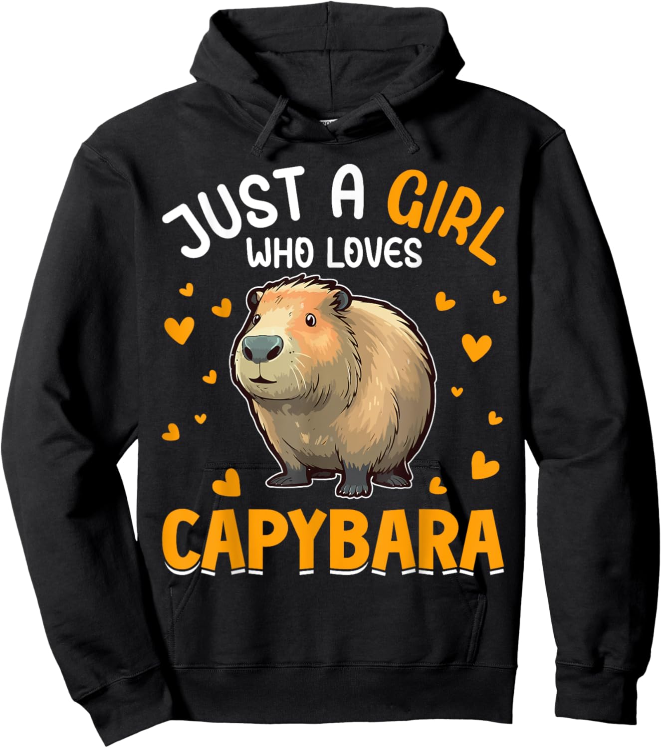 Just A Girl Who Loves Capybara Hoodie - Hoodie | Black