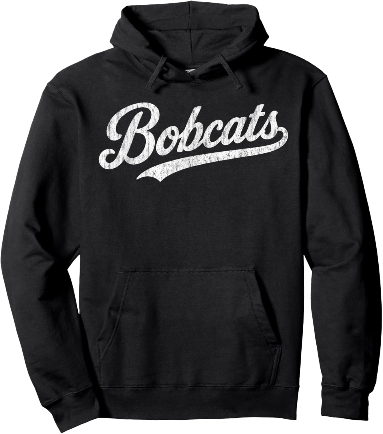 Bobcats High School Sports Team Spirit Vintage Hoodie - Hoodie | Black